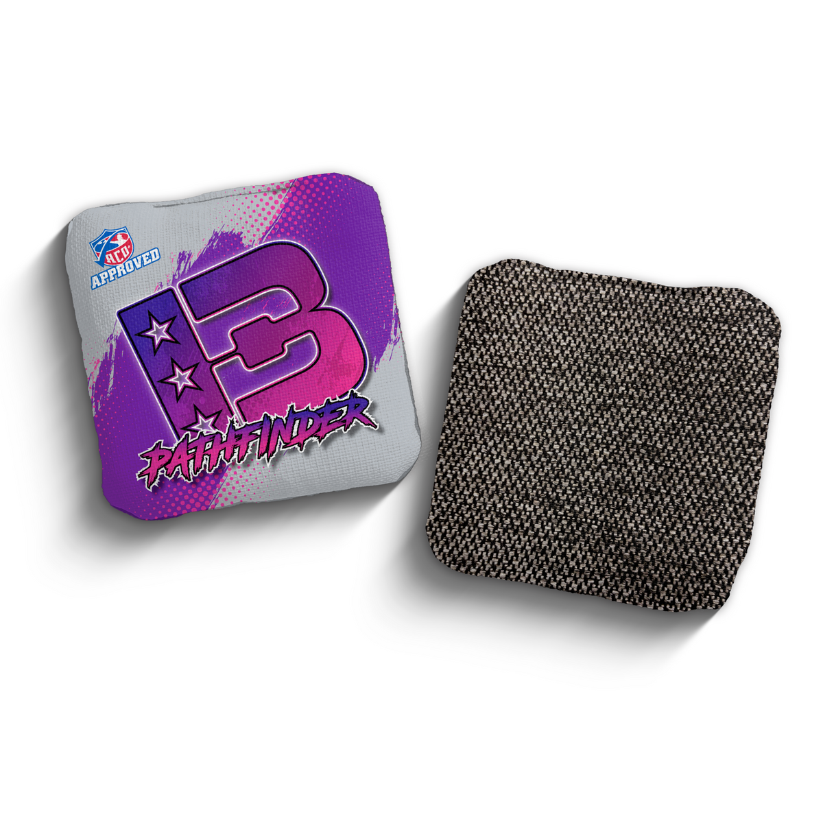 Pathfinder Grunge Gradient GRA-PUR ACO Stamped cornhole bags