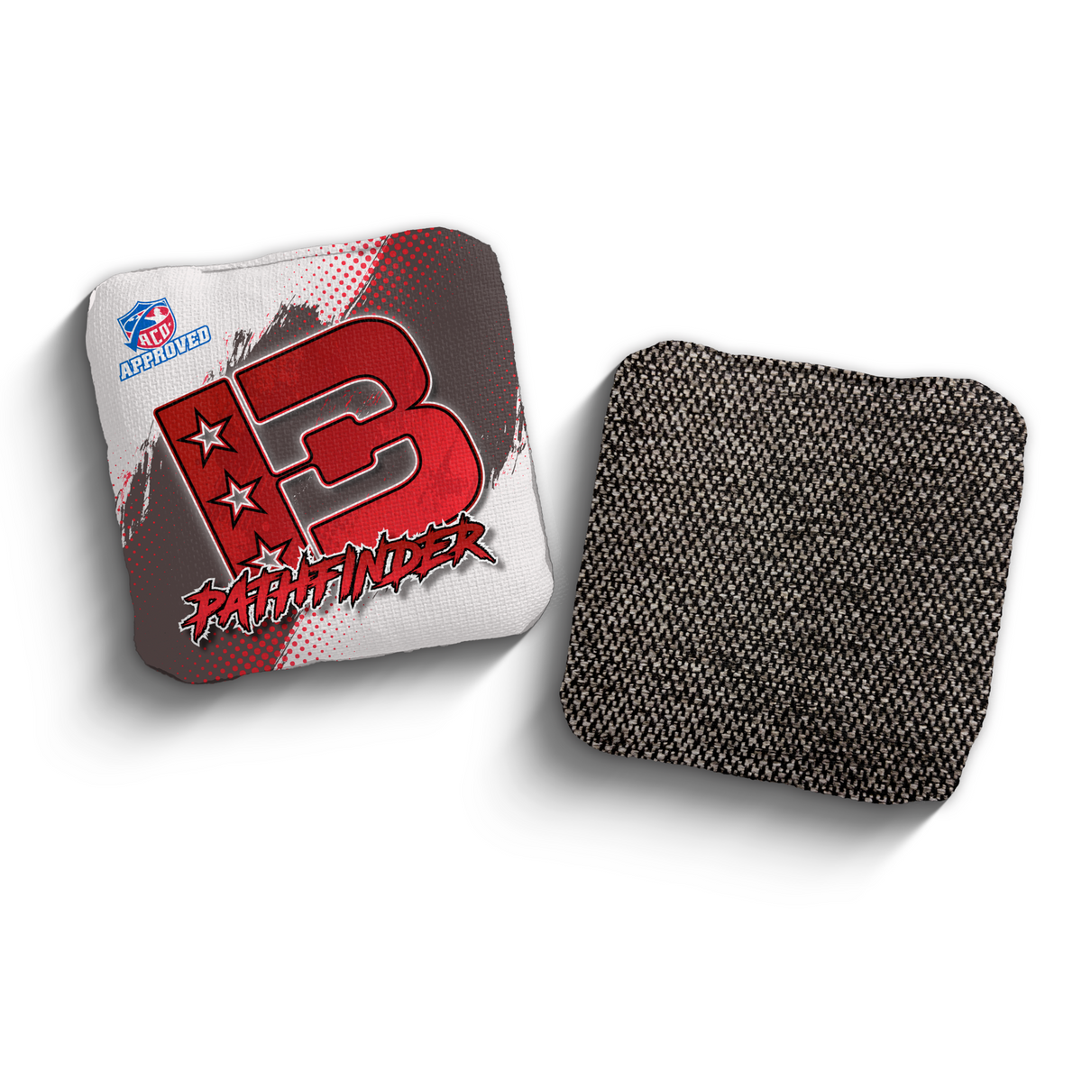 Pathfinder Grunge Gradient RED-WHI ACO Stamped cornhole bags