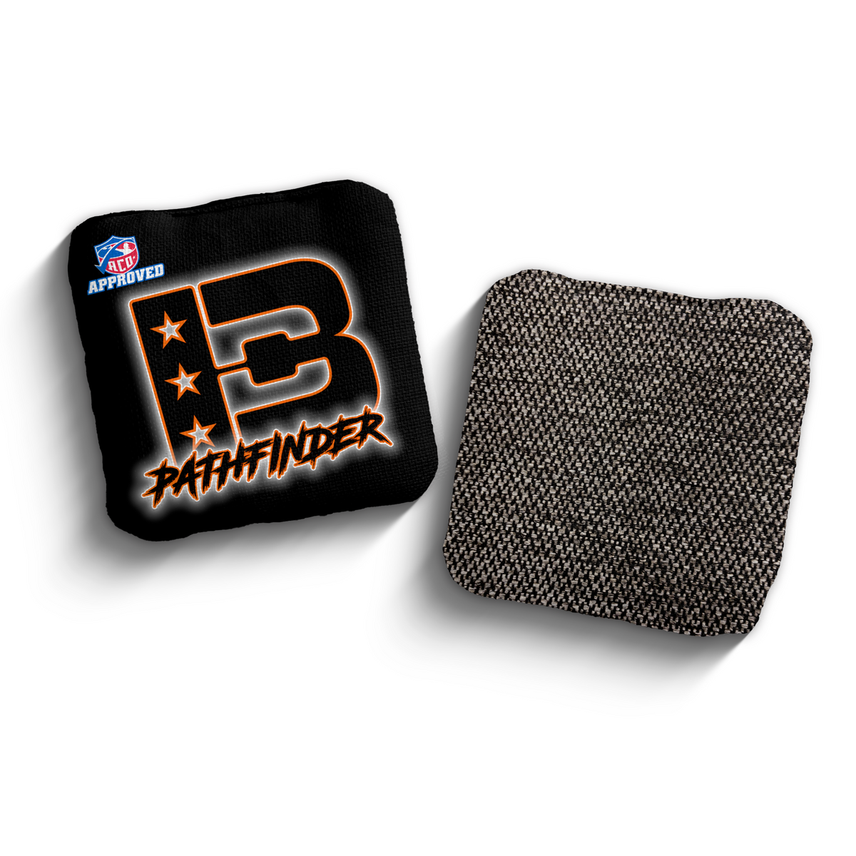 Pathfinder Outline BLK-ORG ACO Stamped cornhole bags