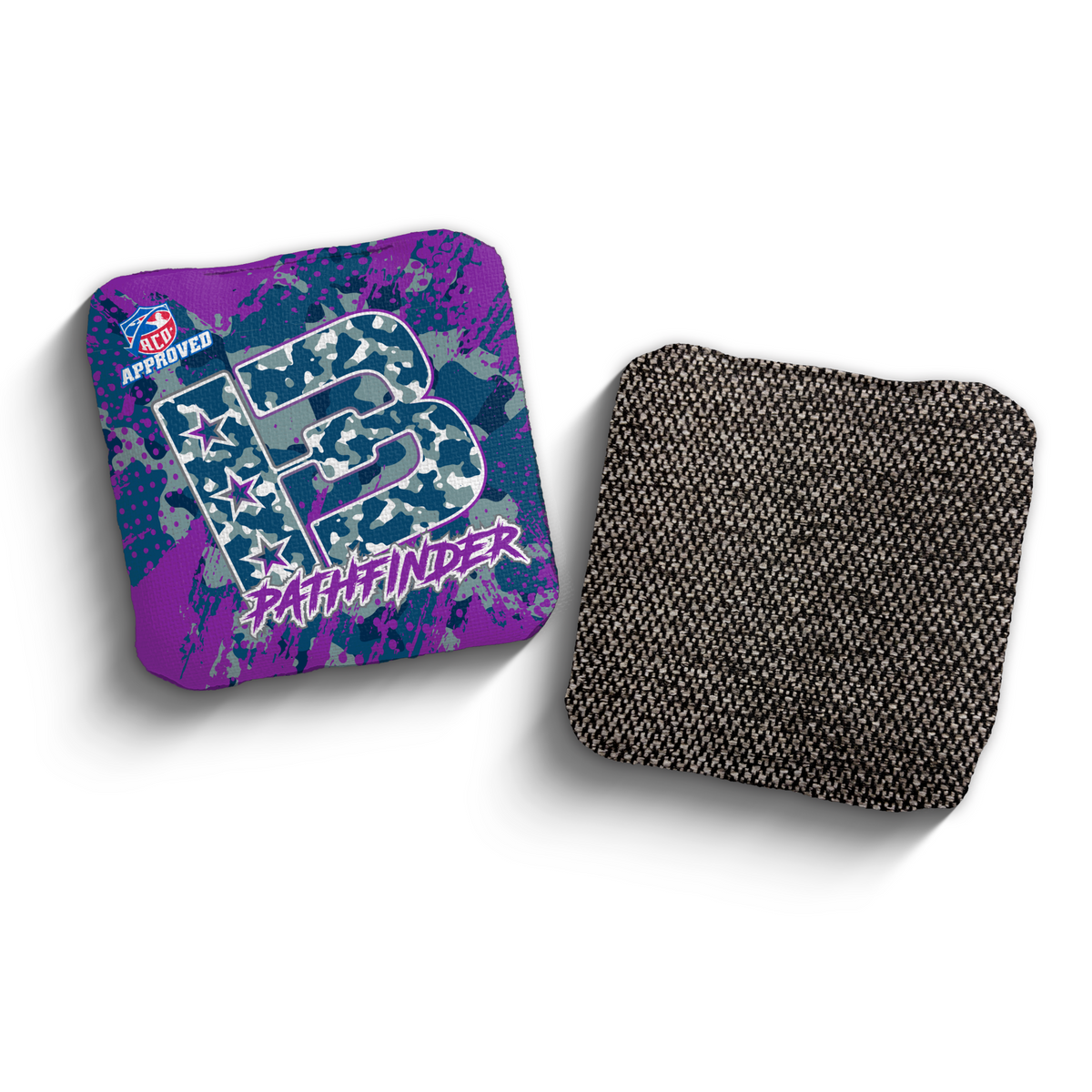 Pathfinder Camo Blue ACO stamped cornhole bags