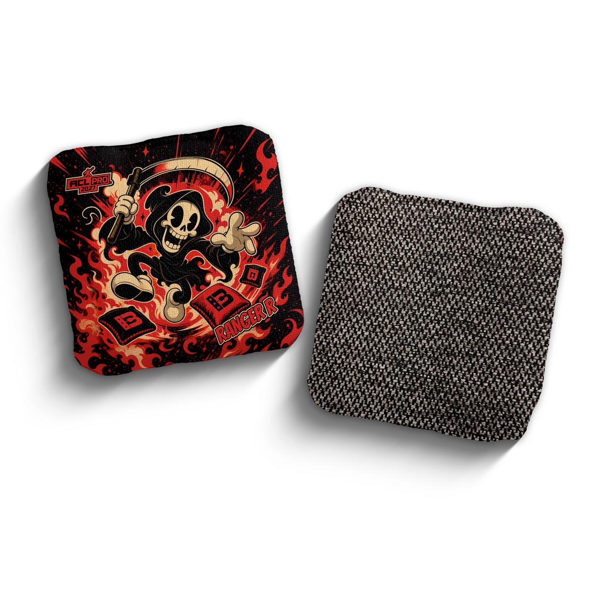 2027 Brotherhood Cornhole Ranger Reaper Parade Edition ACL Pro Stamped Cornhole Bags - Red