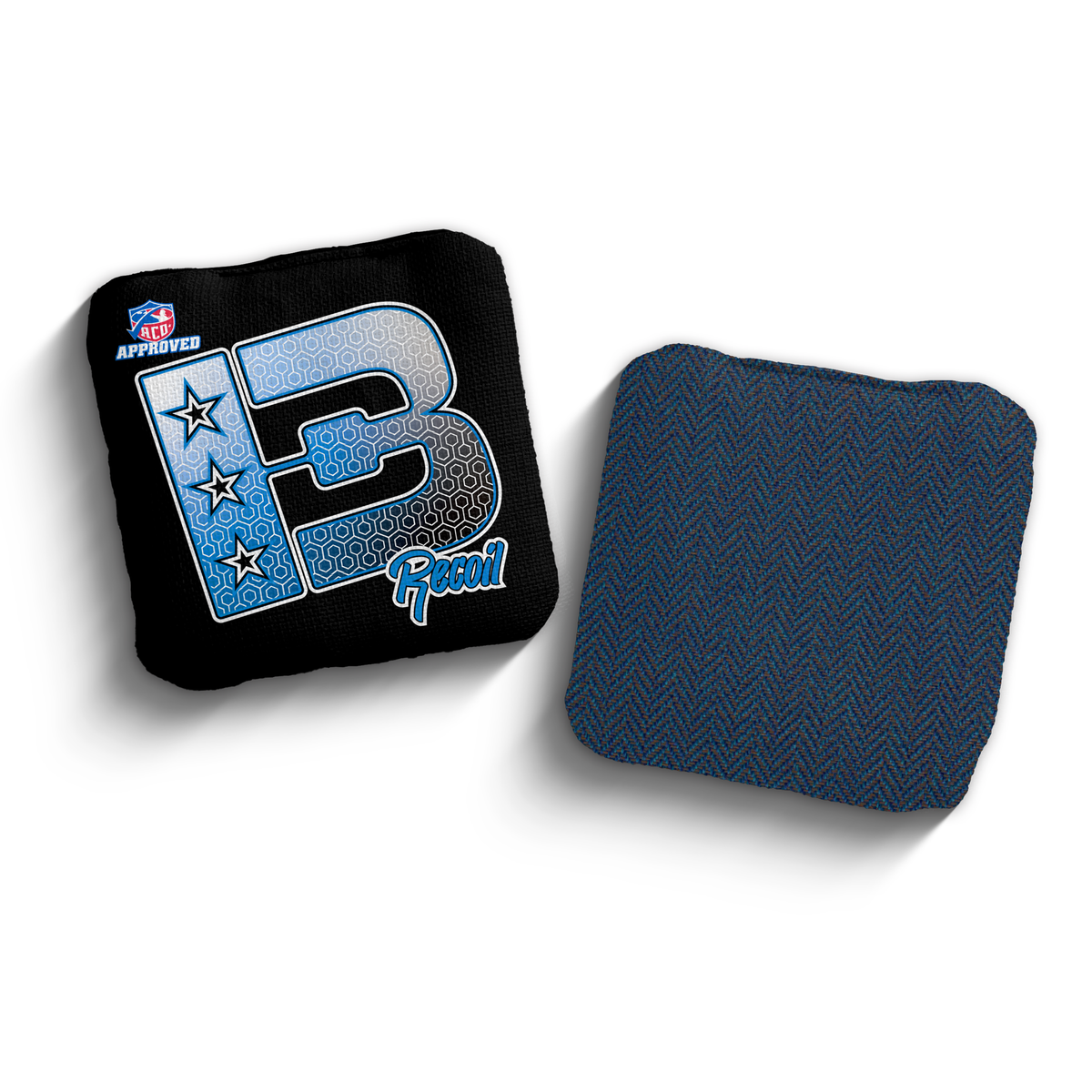 2027 Brotherhood Cornhole Recoil Hexagon Edition ACO Stamped Cornhole Bags - Blue