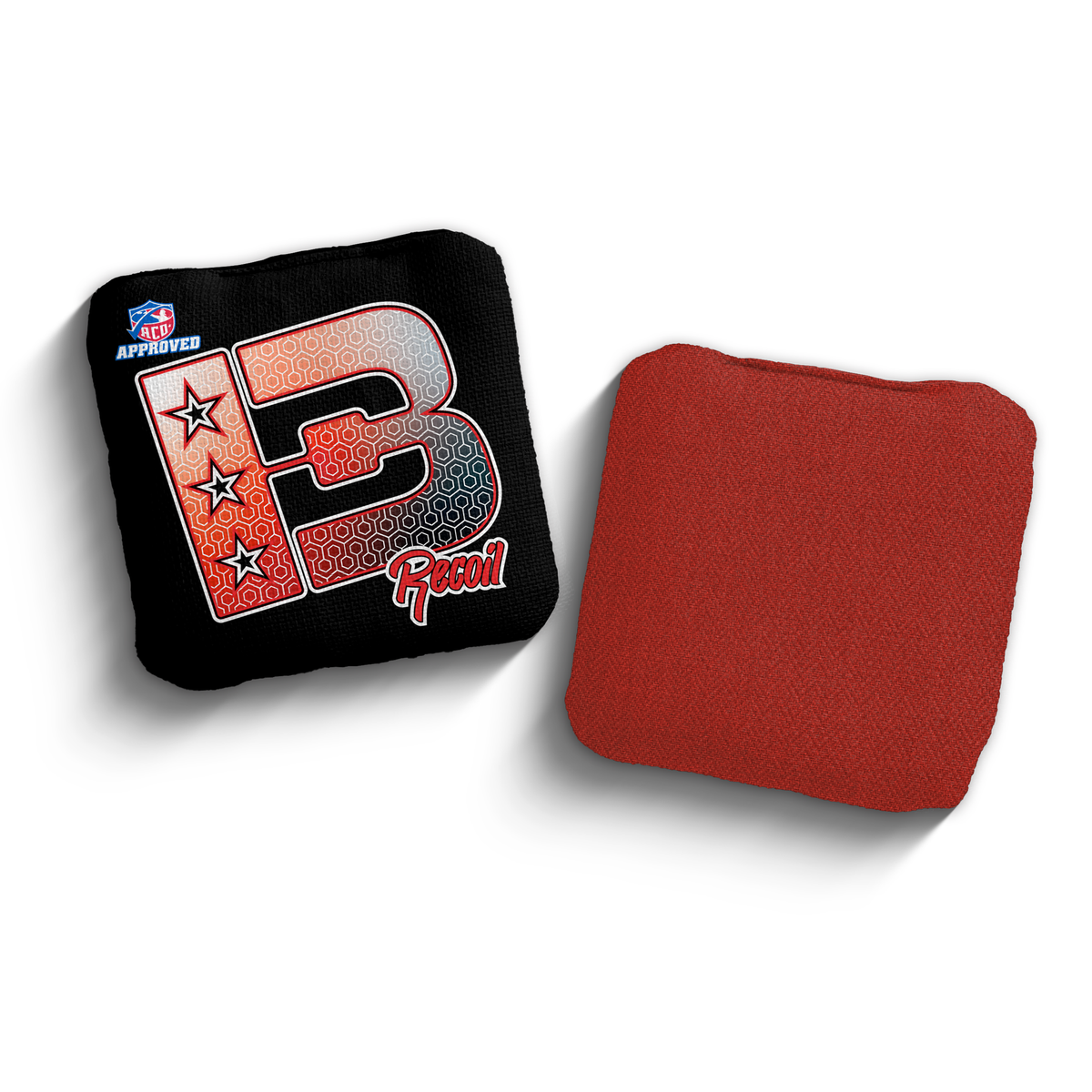 2027 Brotherhood Cornhole Recoil Hexagon Edition ACO Stamped Cornhole Bags - Red