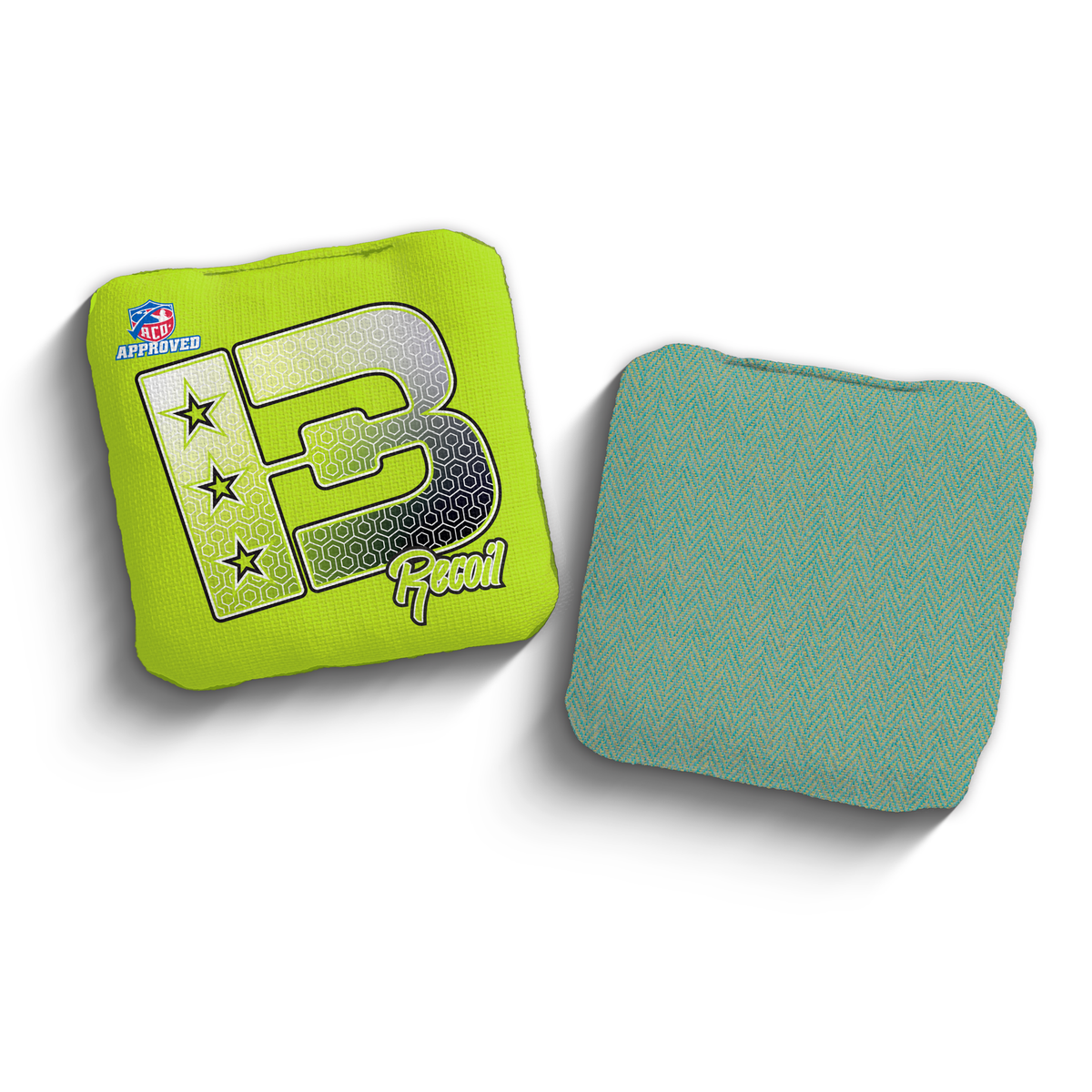 2027 Brotherhood Cornhole Recoil Hexagon Edition ACO Stamped Cornhole Bags - Lime