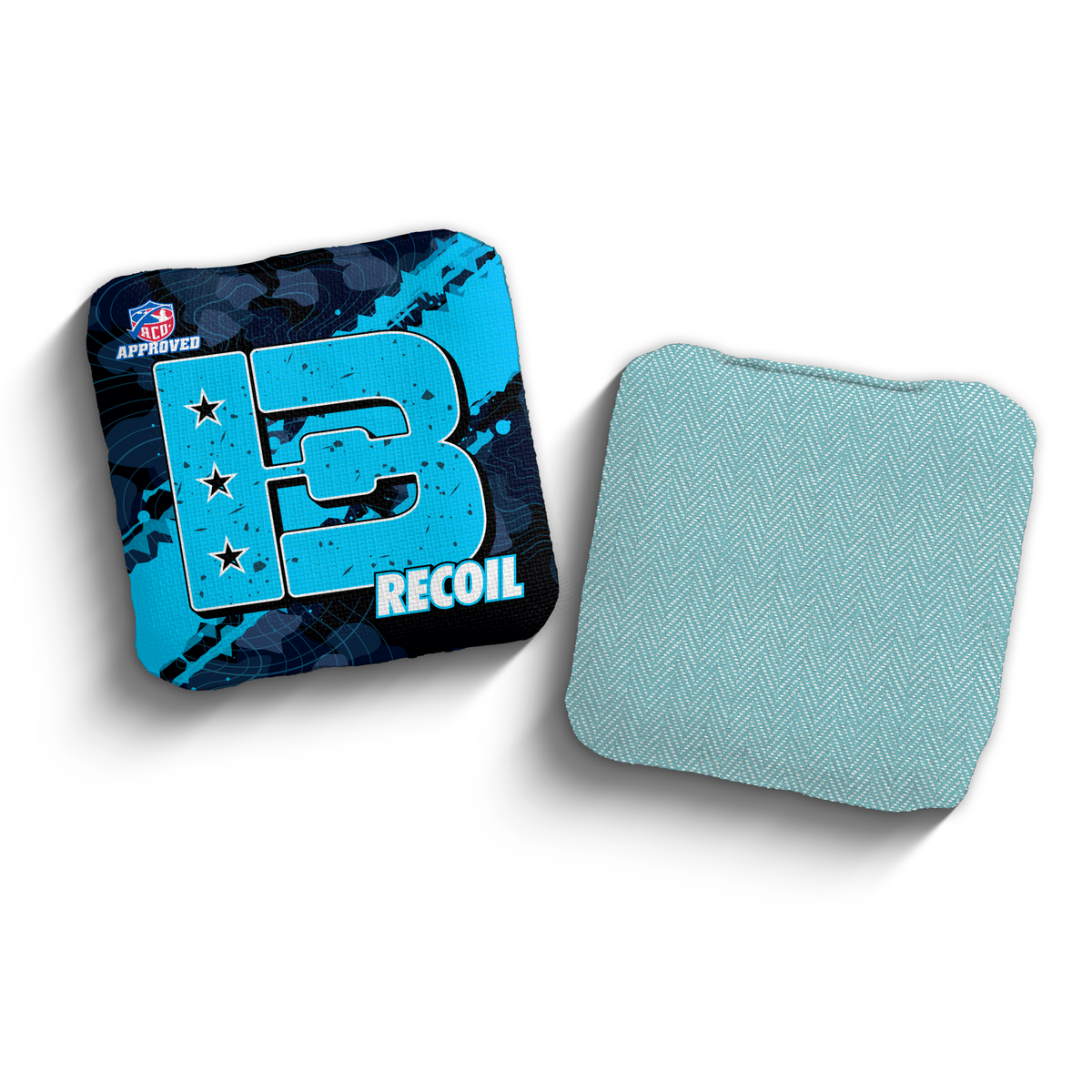 2027 Brotherhood Cornhole Recoil Ridgeline Edition ACO Stamped Cornhole Bags - Cyan