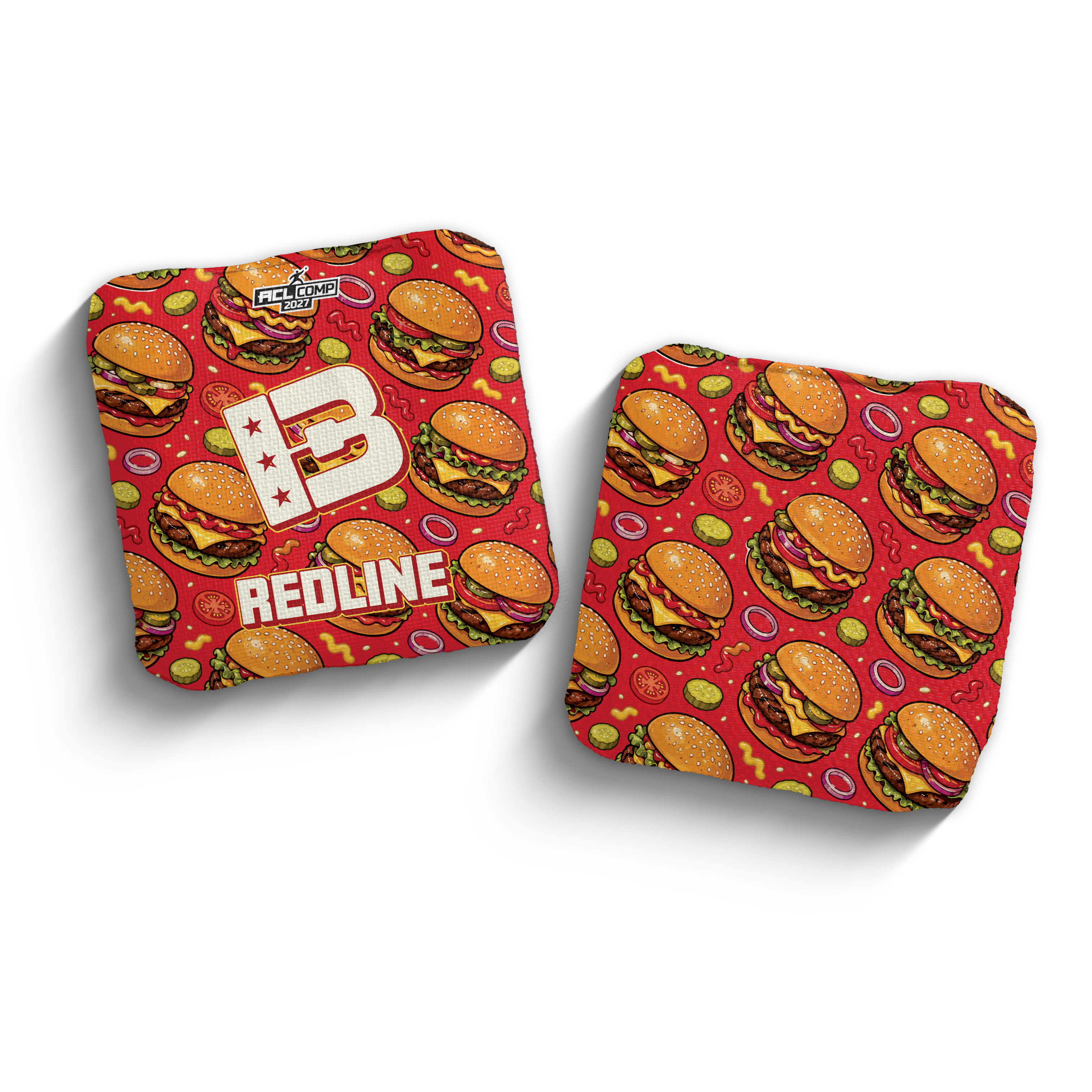 2027 Brotherhood Cornhole Redline "The Burger" Edition ACL Pro Stamped Cornhole Bags - Brotherhood Cornhole