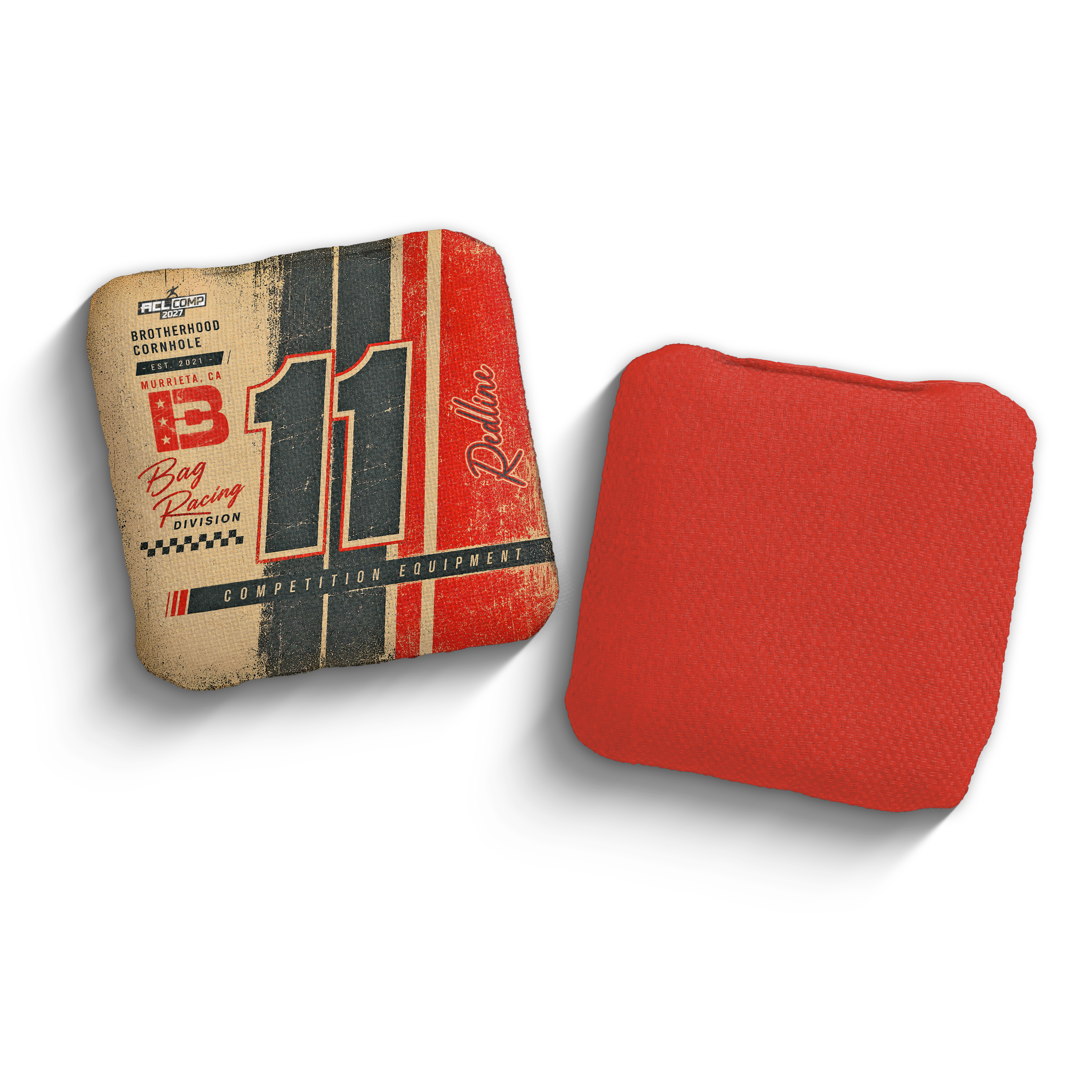 2027 Brotherhood Cornhole Redline Pole Position Edition ACL Pro Stamped Cornhole Bags - Brotherhood Cornhole