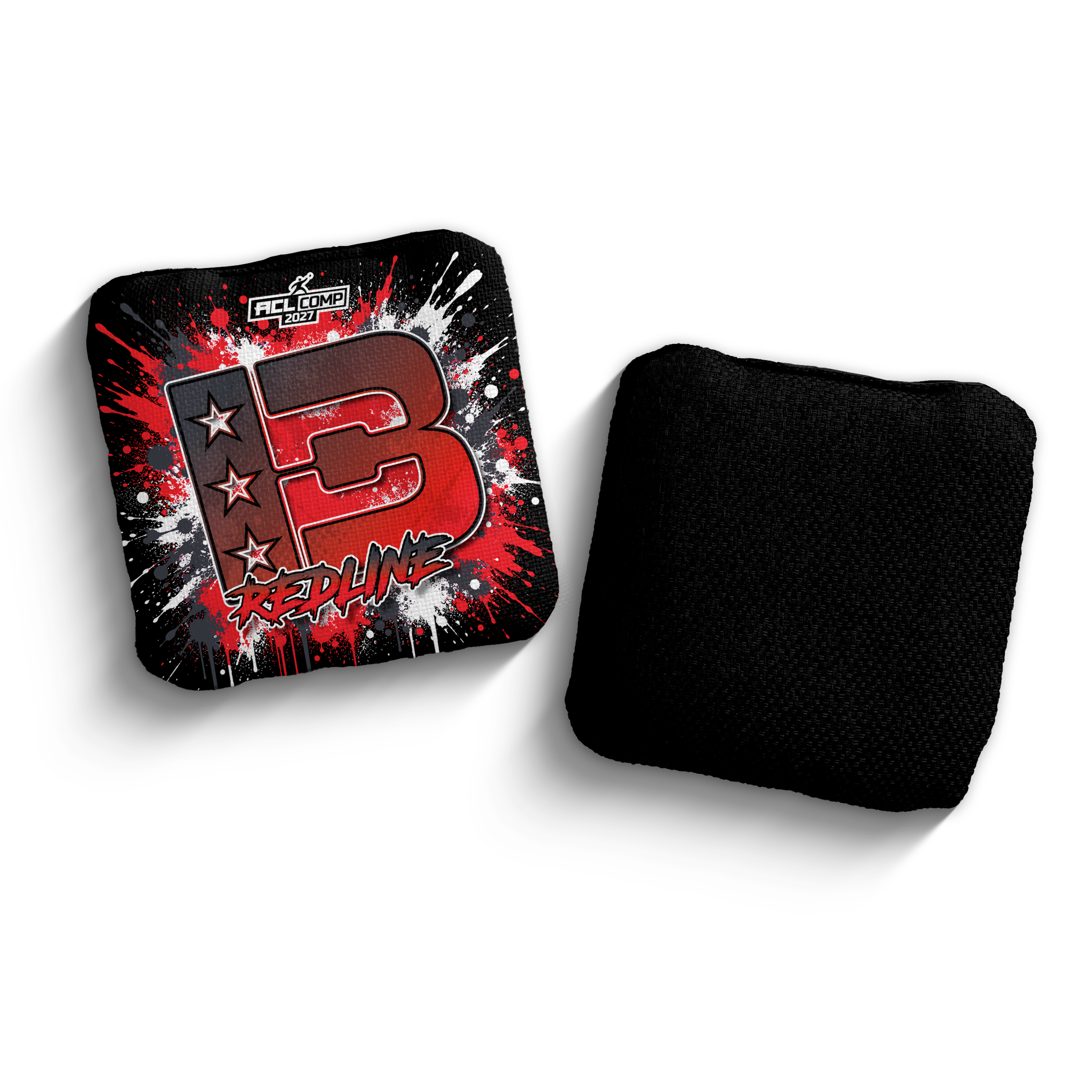 2027 Brotherhood Cornhole Redline Splatter Edition ACL Comp Stamped Cornhole Bags
