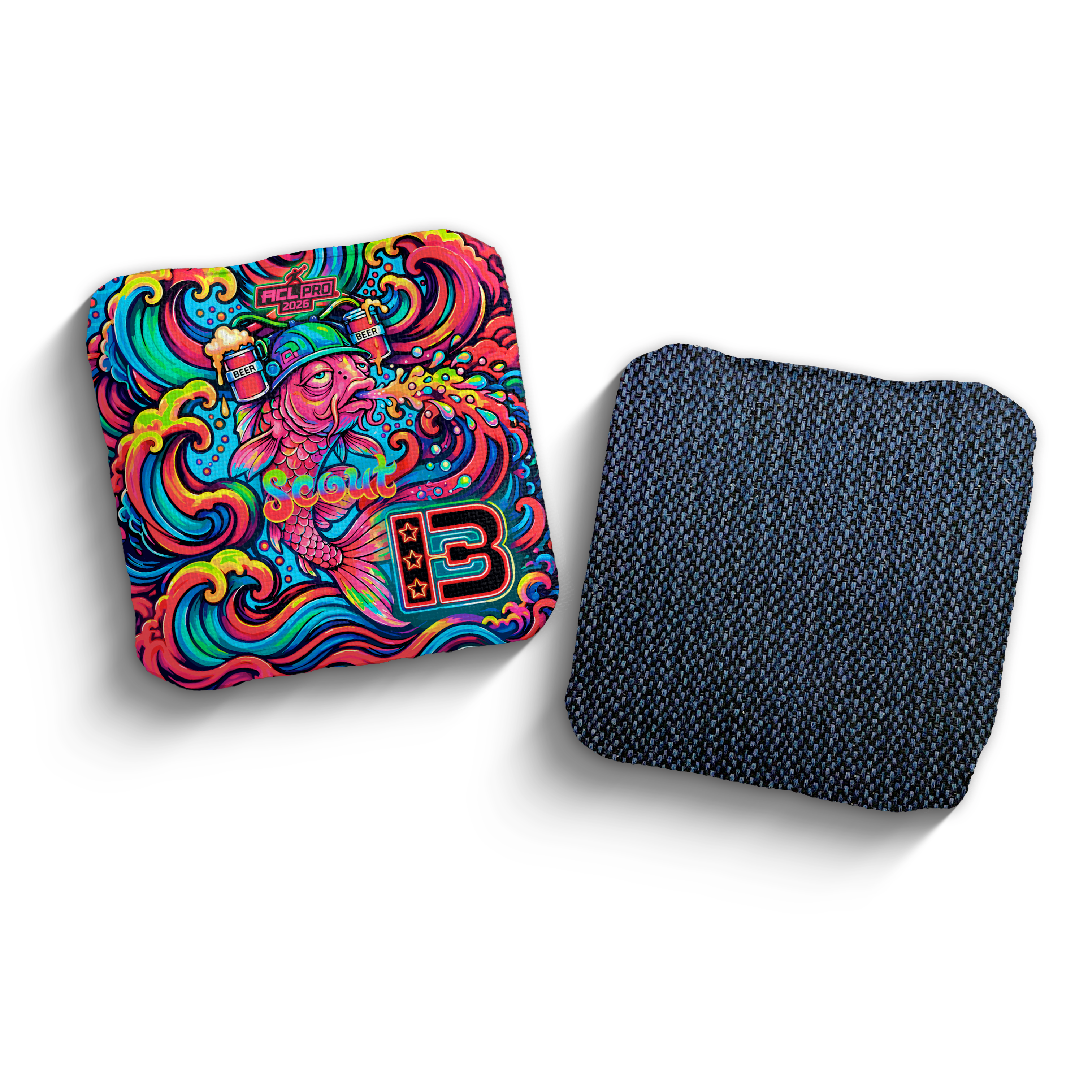 2026 Brotherhood Cornhole Scout Hypnotic Koi Edition ACL Comp Stamped Cornhole Bags