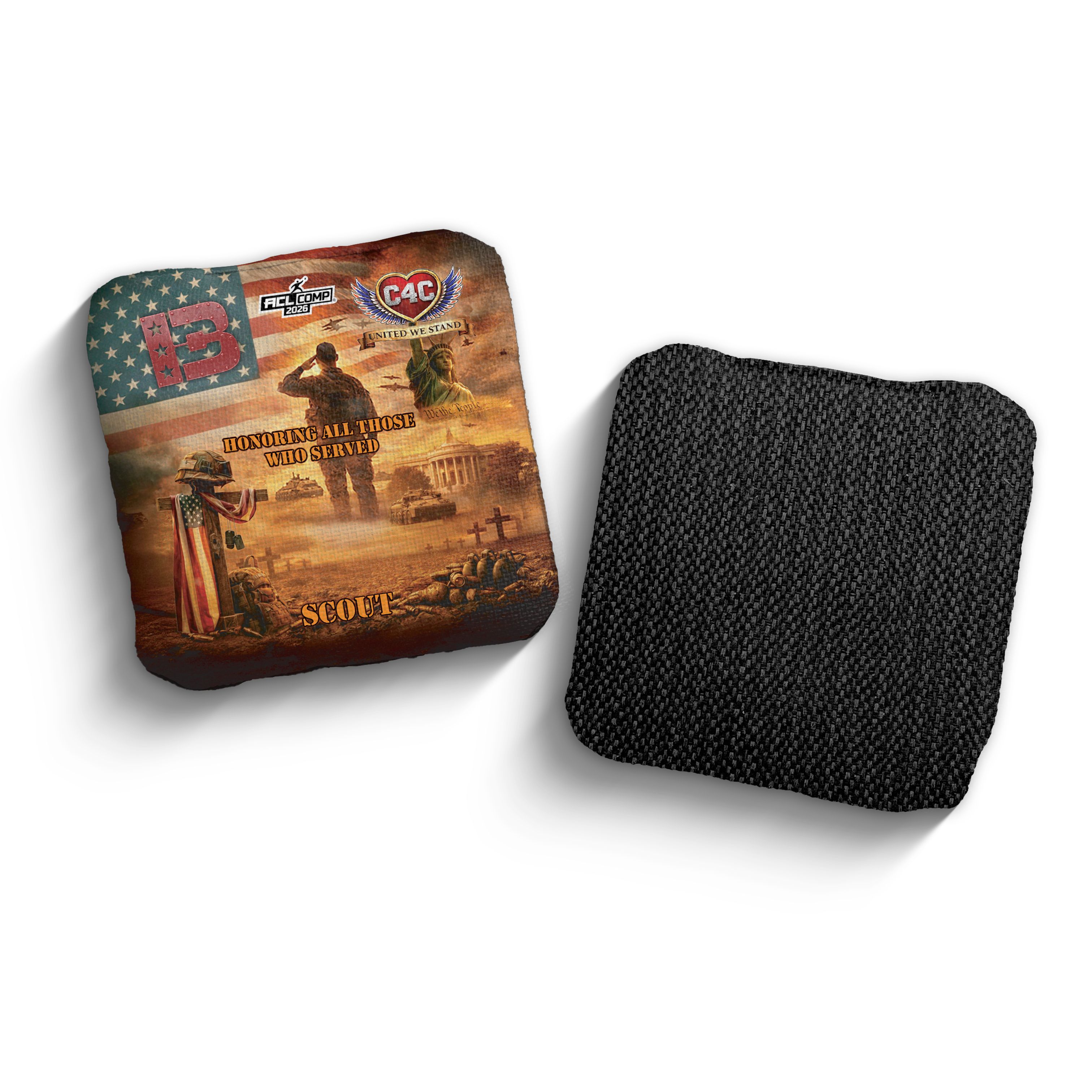 2026 Brotherhood Cornhole Scout Cornhole 4 Charity Collaboration ACL Comp Stamped Cornhole Bags