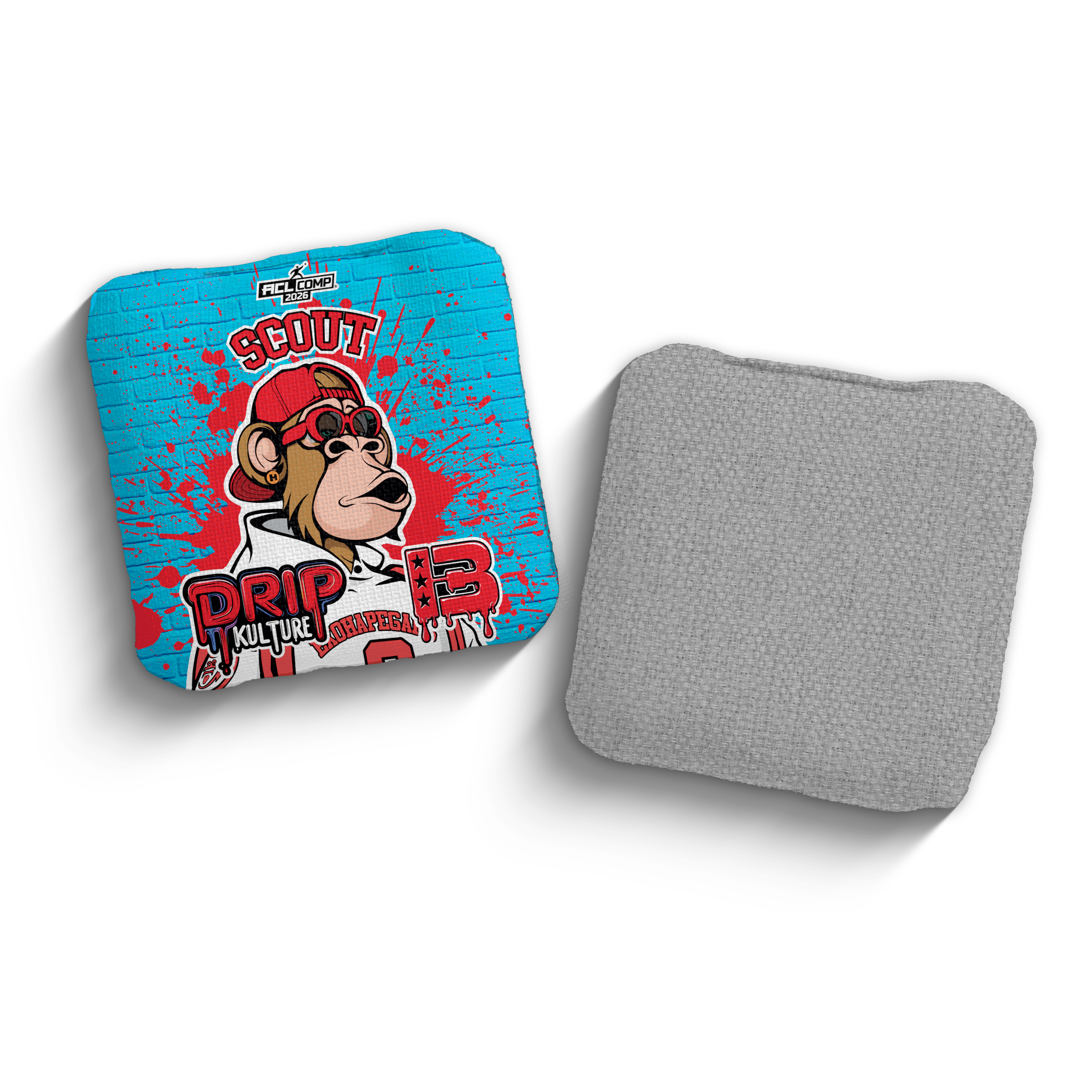 2026 Brotherhood Cornhole Scout Drip Kulture Collaboration ACL Comp Stamped Cornhole Bags - Brotherhood Cornhole