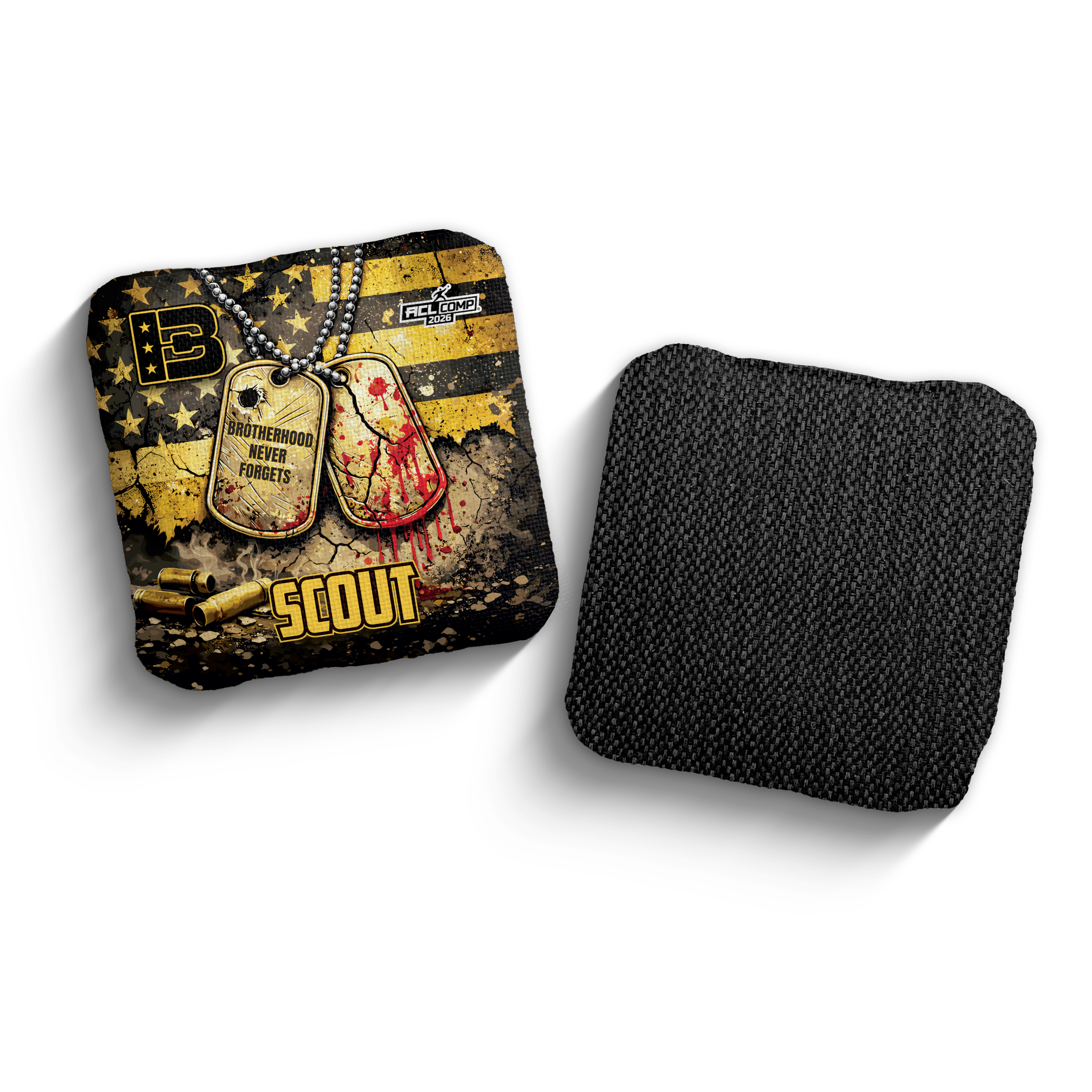 2026 Brotherhood Cornhole Scout Memorial Day Edition ACL Comp Stamped Cornhole Bags