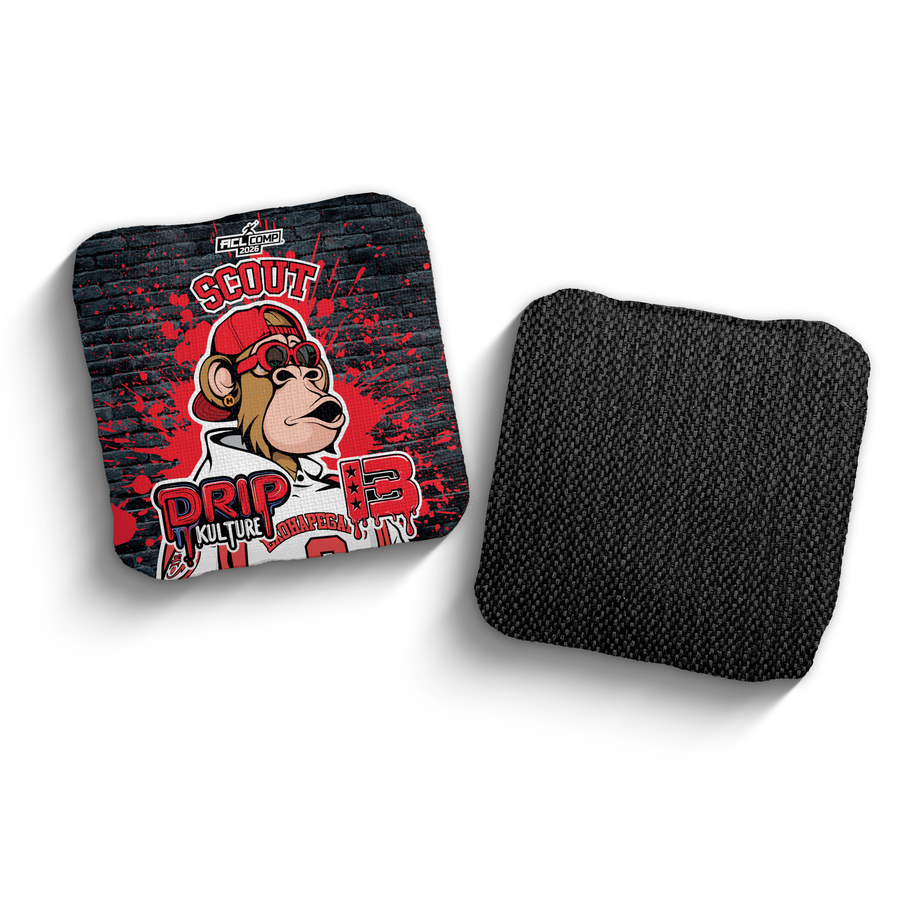 2026 Brotherhood Cornhole Scout Drip Kulture Collaboration ACL Comp Stamped Cornhole Bags - Brotherhood Cornhole