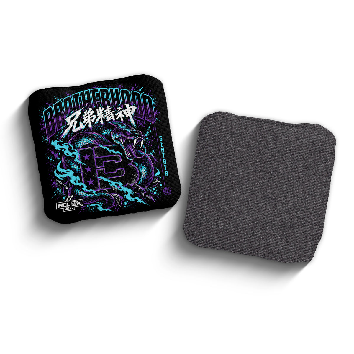 Brotherhood Cornhole Sentry Different Breed snake design cornhole bags