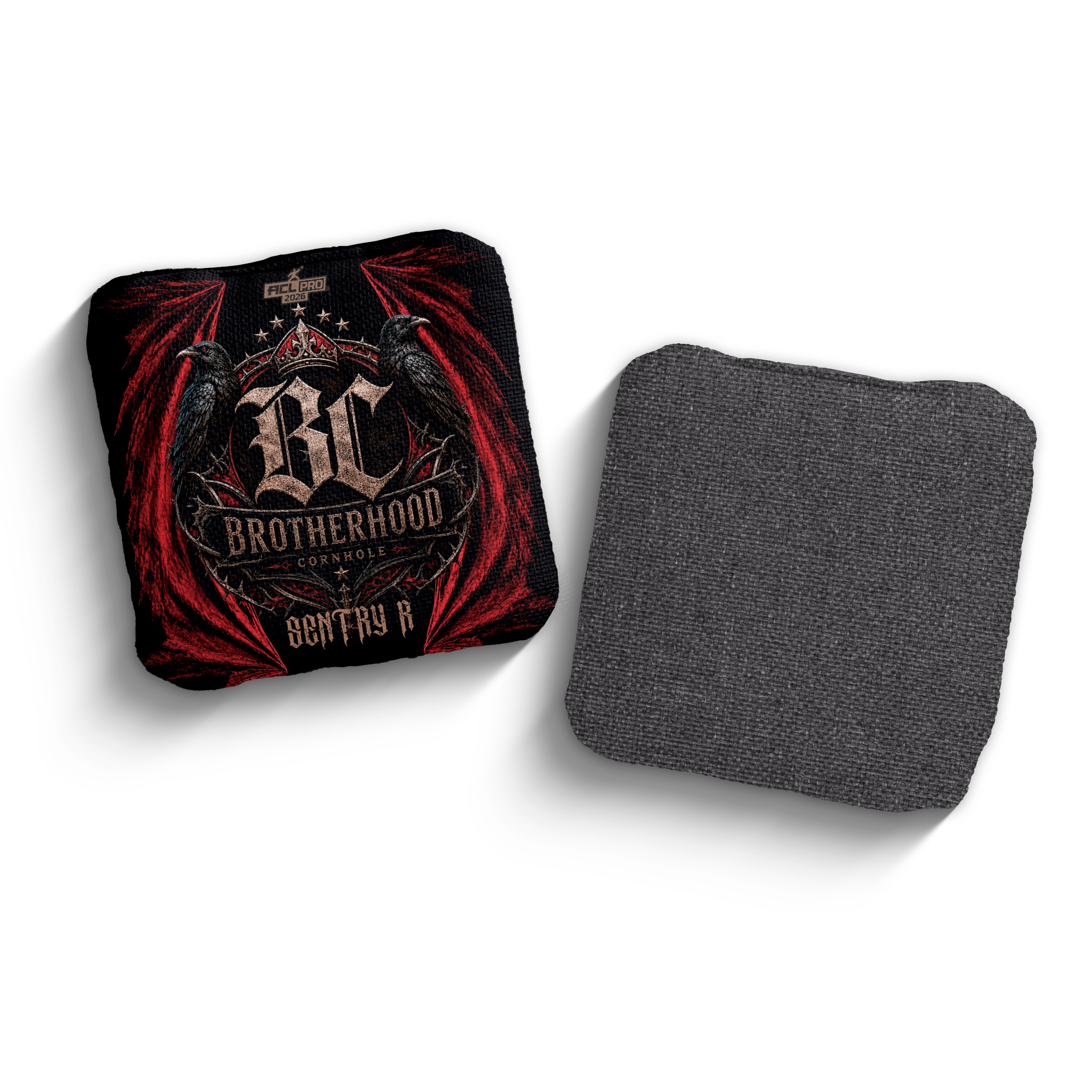 2026 Brotherhood Cornhole Sentry Black Crown Edition ACL Pro Stamped Cornhole Bags