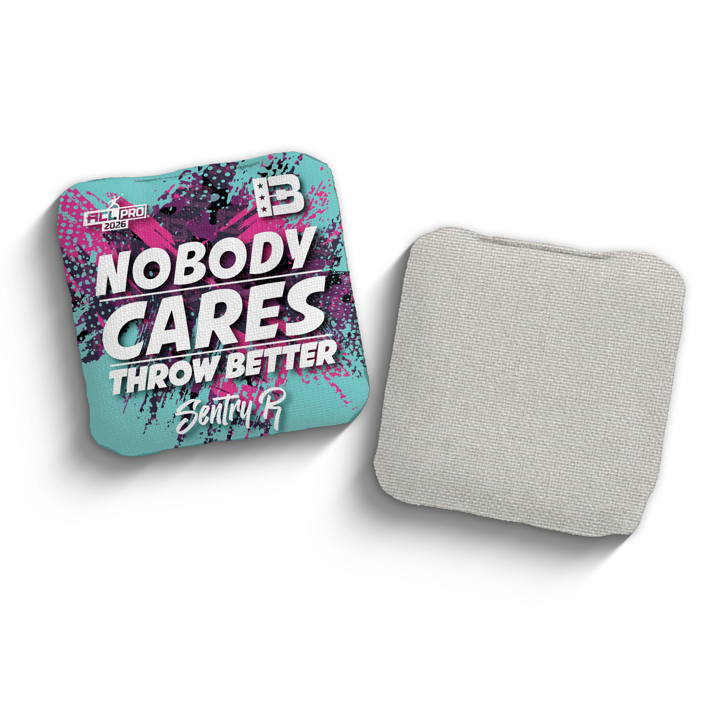 2026 Brotherhood Cornhole Sentry Nobody Cares Throw Better Edition ACL Pro Stamped Cornhole Bags - Brotherhood Cornhole