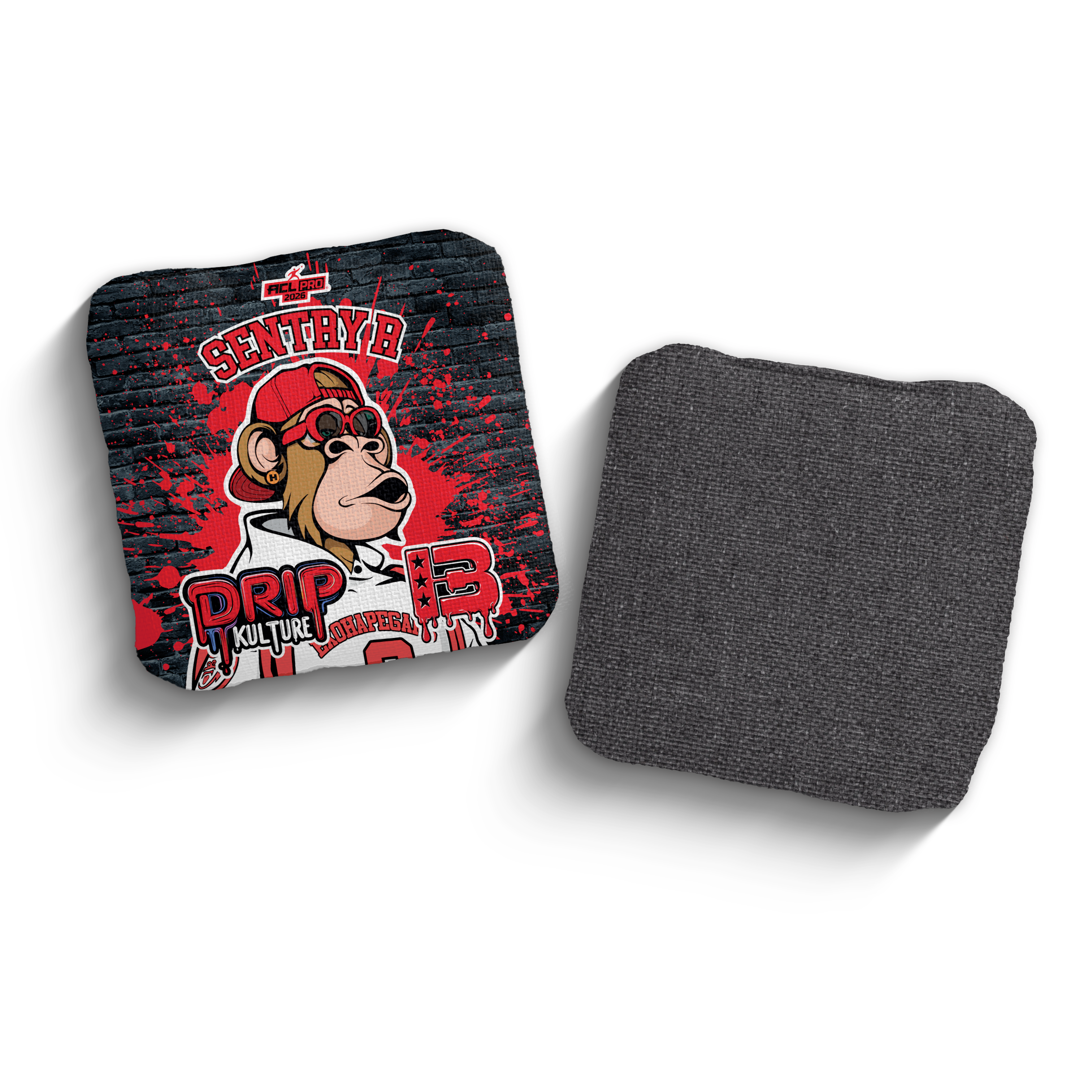 2026 Brotherhood Cornhole Sentry Drip Kulture Collaboration ACL Pro Stamped Cornhole Bags - Brotherhood Cornhole