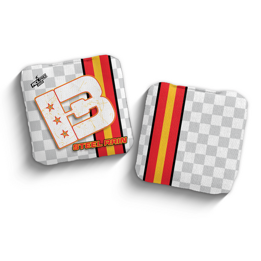 2025 Brotherhood Cornhole Steel Rain Checkered Edition ACL Pro Stamped Cornhole Bags