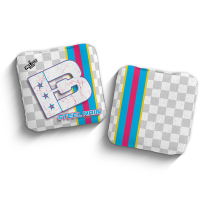 2025 Brotherhood Cornhole Steel Rain Checkered Edition ACL Pro Stamped Cornhole Bags