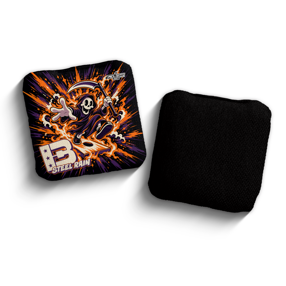 2027 Brotherhood Cornhole Steel Rain Reaper Parade Edition ACL Comp Stamped Cornhole Bags - Orange