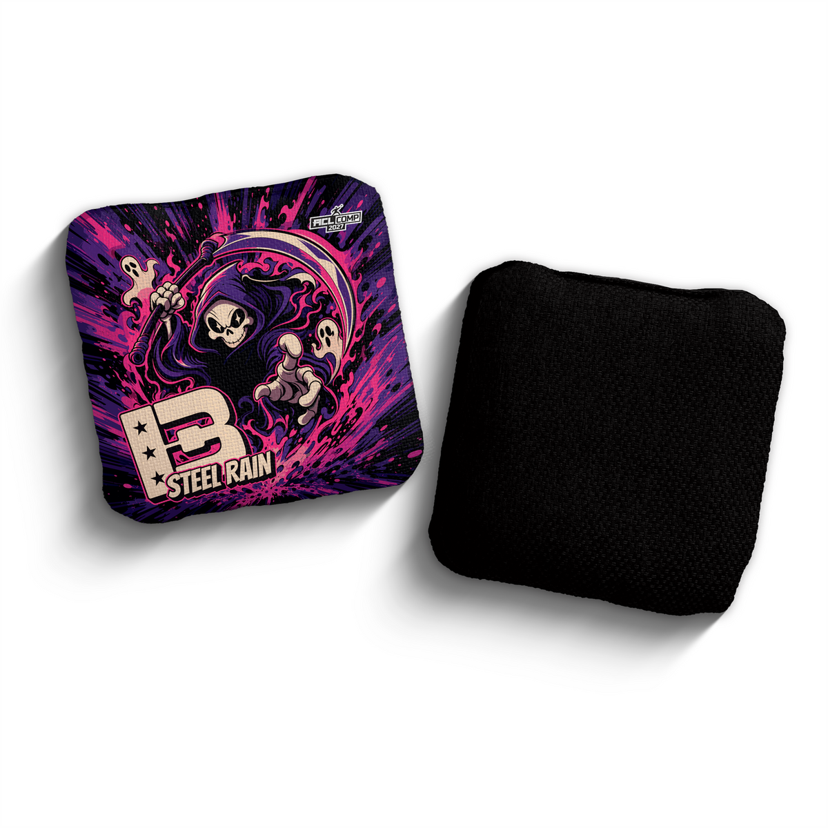 2027 Brotherhood Cornhole Steel Rain Reaper Parade Edition ACL Comp Stamped Cornhole Bags - Purple