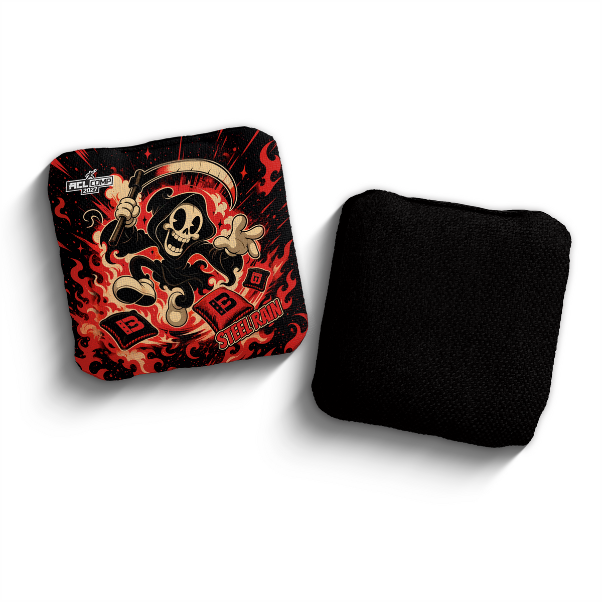 2027 Brotherhood Cornhole Steel Rain Reaper Parade Edition ACL Comp Stamped Cornhole Bags - Red