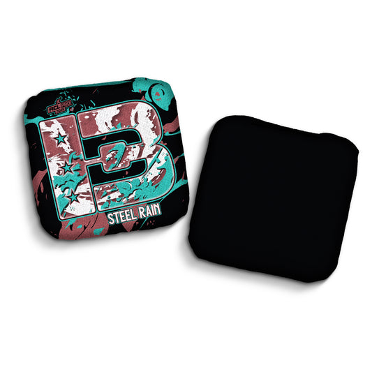 2025 Brotherhood Cornhole Steel Rain Marble Edition ACL Pro Stamped Cornhole Bags