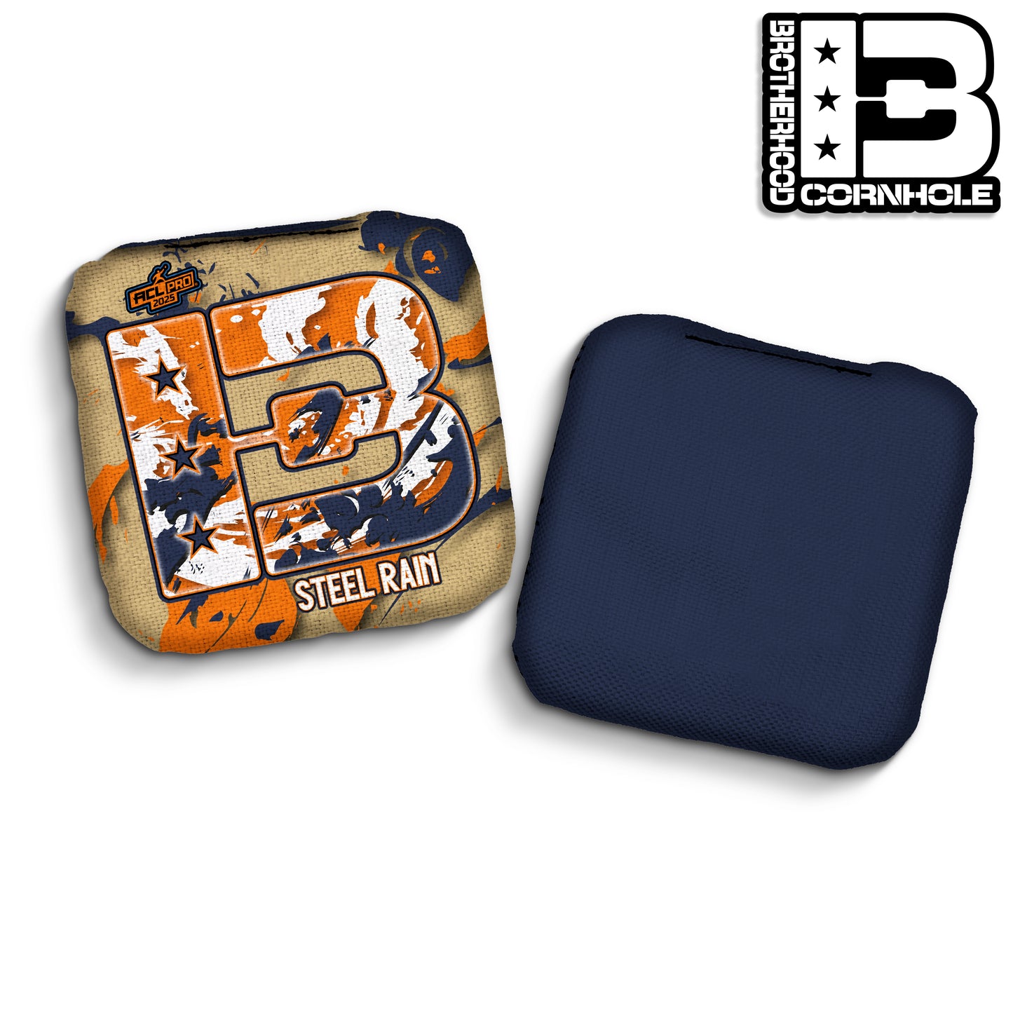 2025 Brotherhood Cornhole Steel Rain Marble Edition ACL Pro Stamped Cornhole Bags