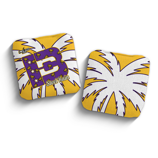 2025 Brotherhood Cornhole Steel Rain Palm Edition ACL Pro Stamped Cornhole Bags