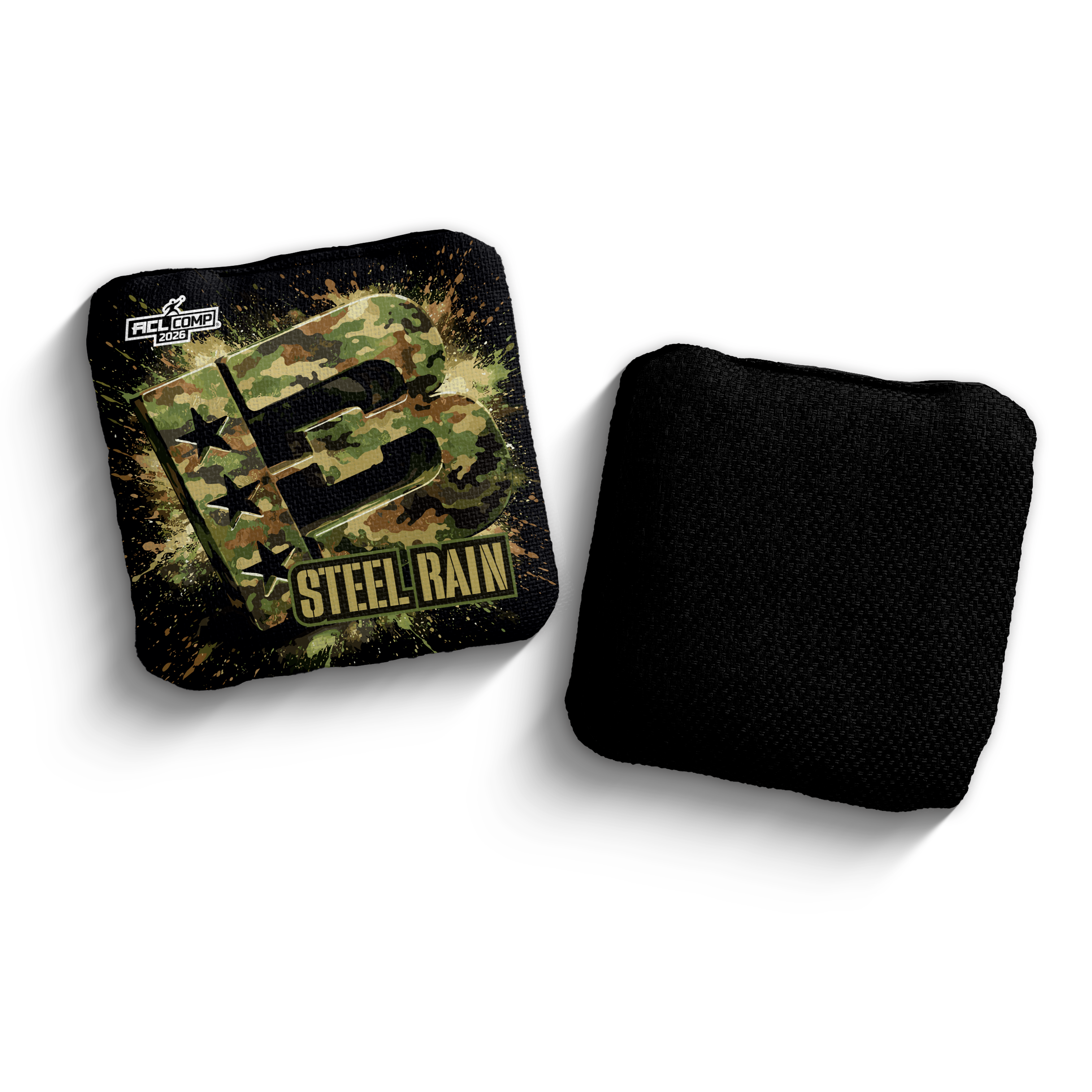2026 Brotherhood Cornhole Steel Rain 3D Camo Edition ACL Comp Stamped Cornhole Bags - Brotherhood Cornhole