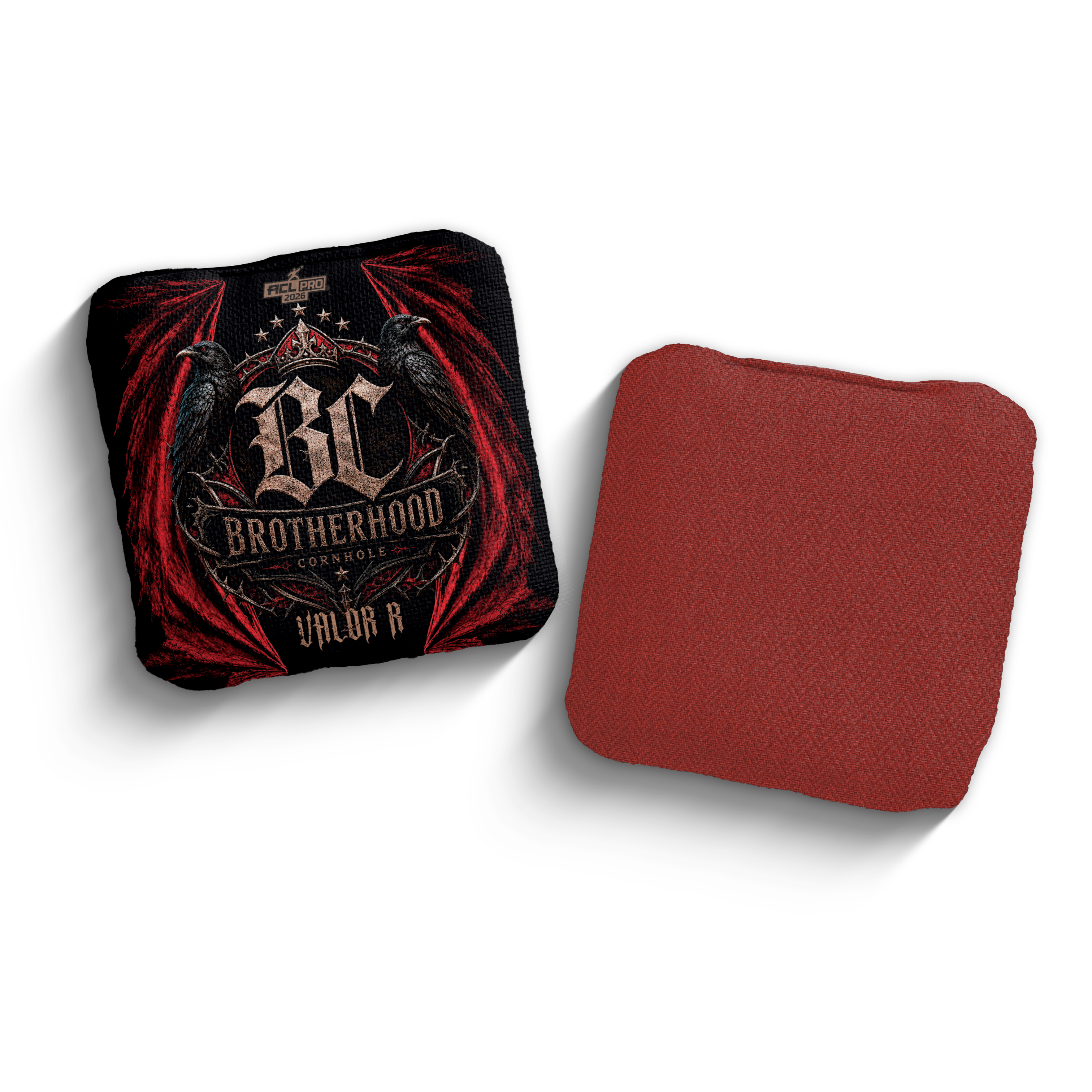 2026 Brotherhood Cornhole Valor Black Crown Edition ACL Pro Stamped Cornhole Bags
