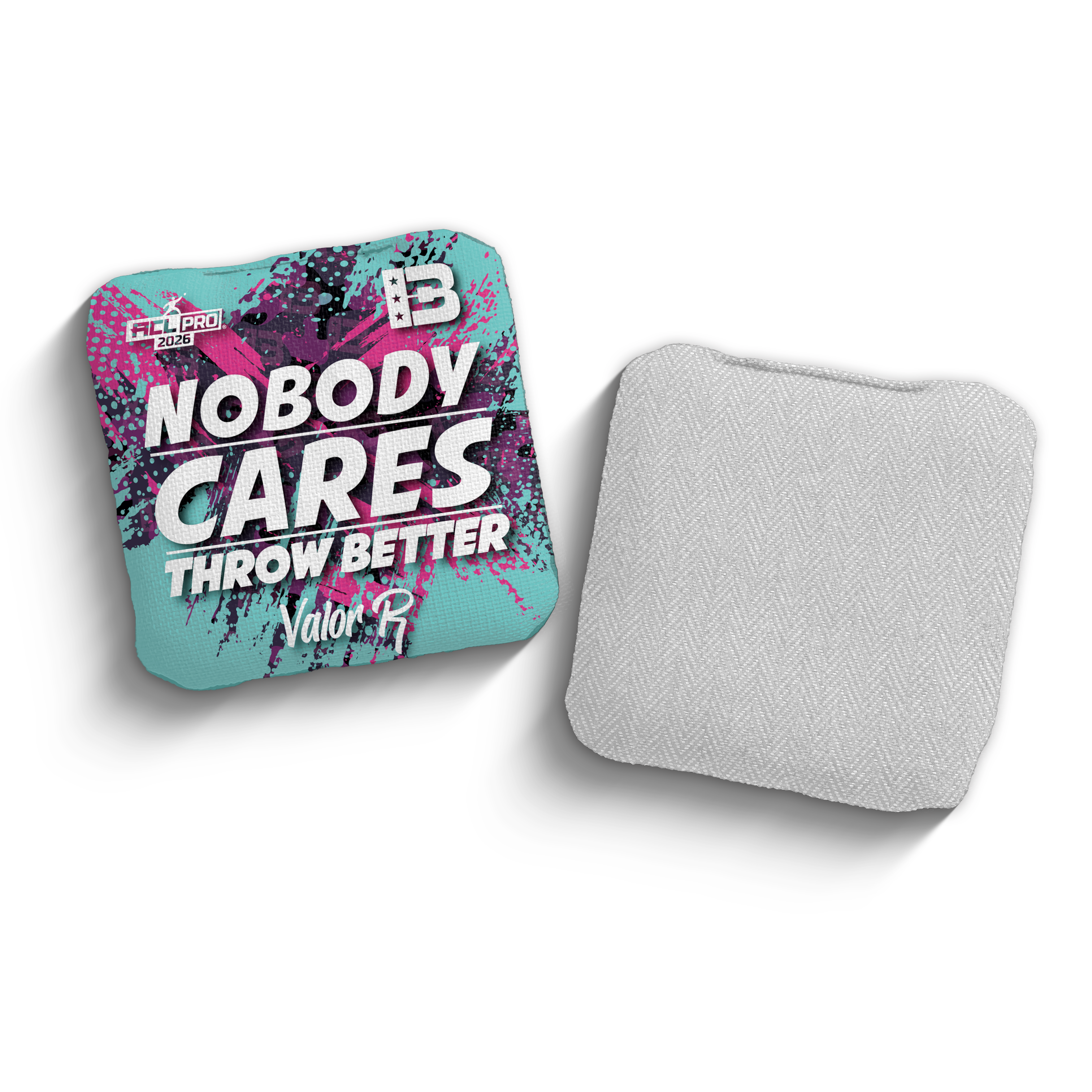 2026 Brotherhood Cornhole Valor Nobody Cares Throw Better Edition ACL Pro Stamped Cornhole Bags - Brotherhood Cornhole