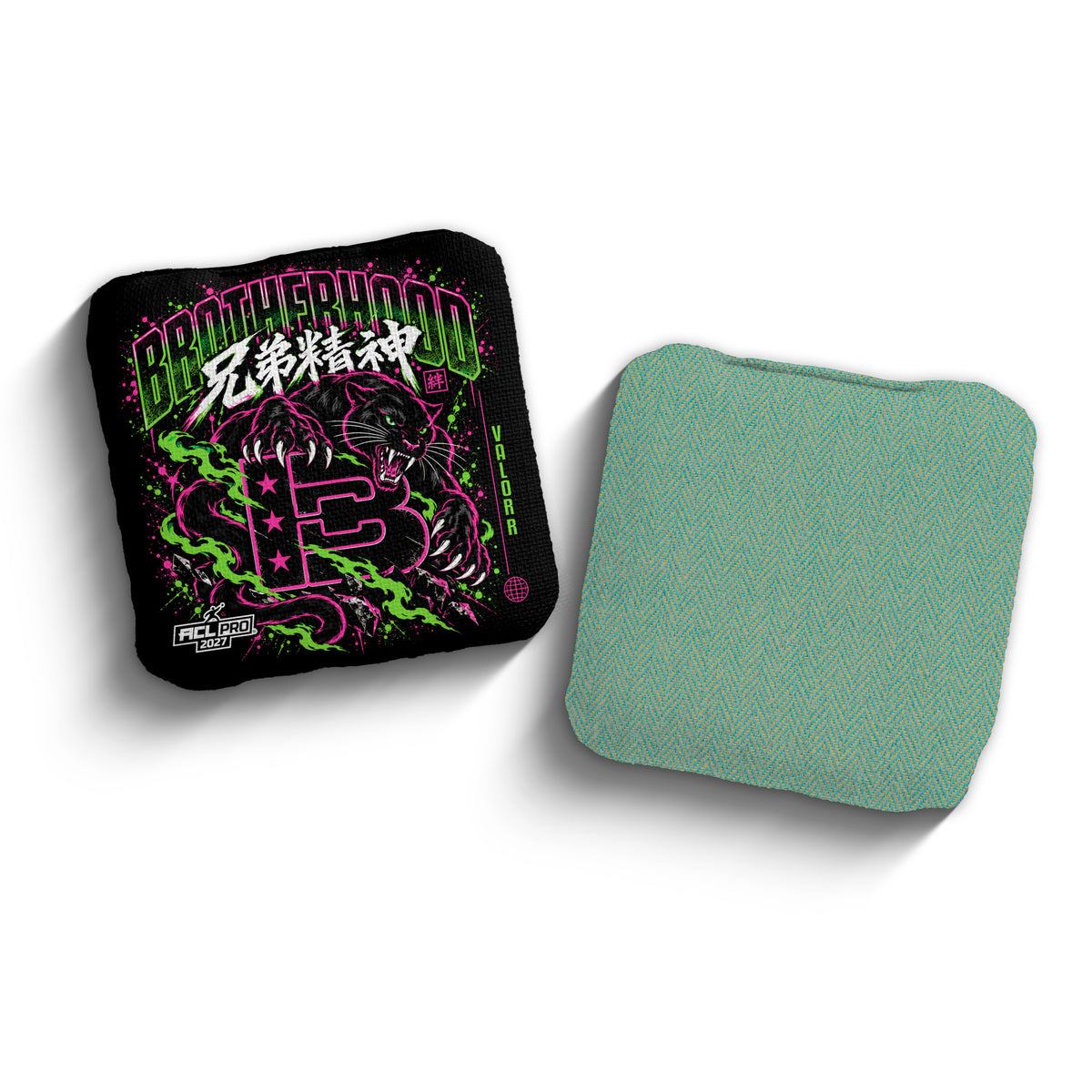 Brotherhood Cornhole Valor Different Breed panther design cornhole bags