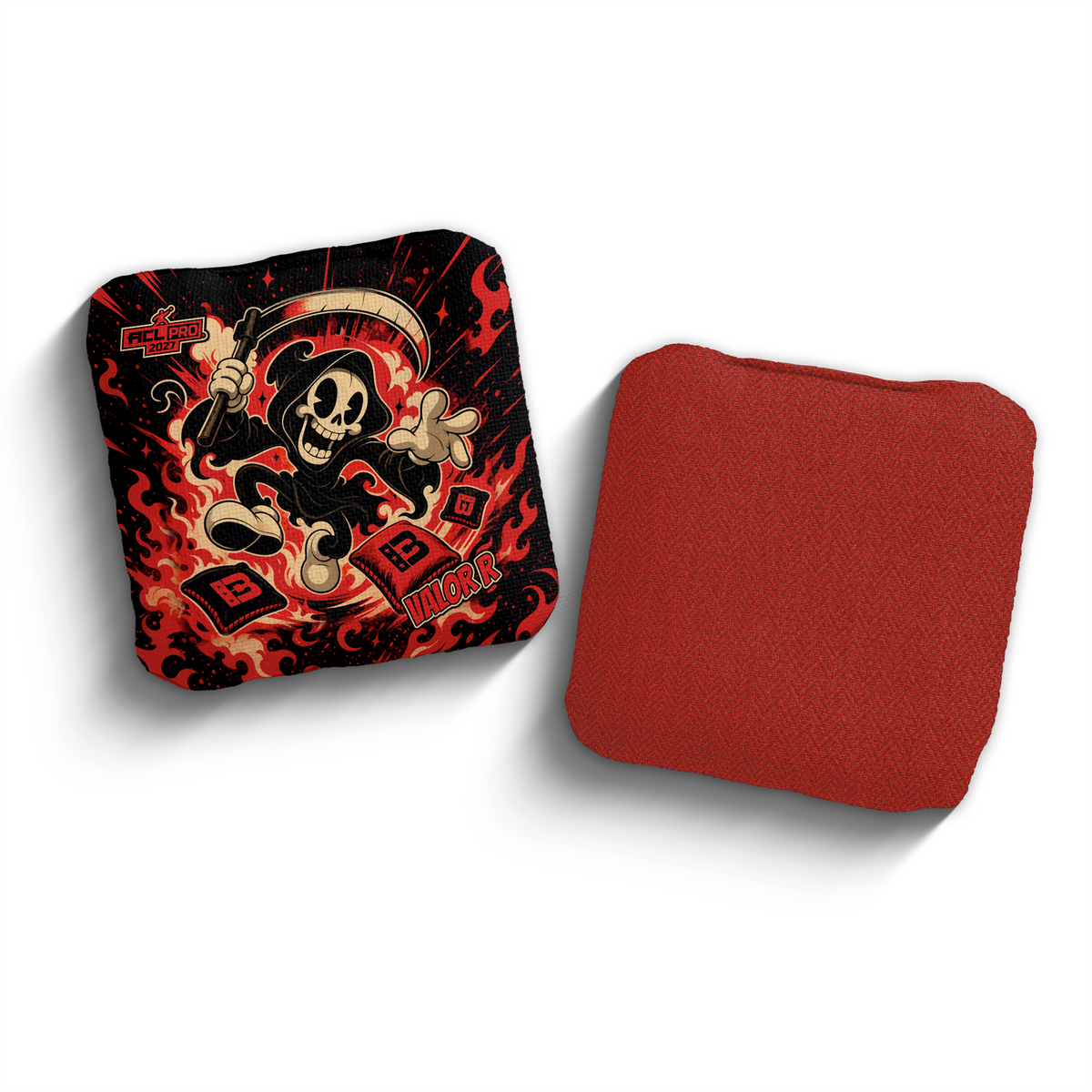 2027 Brotherhood Cornhole Valor Reaper Parade Edition ACL Pro Stamped Cornhole Bags - Red