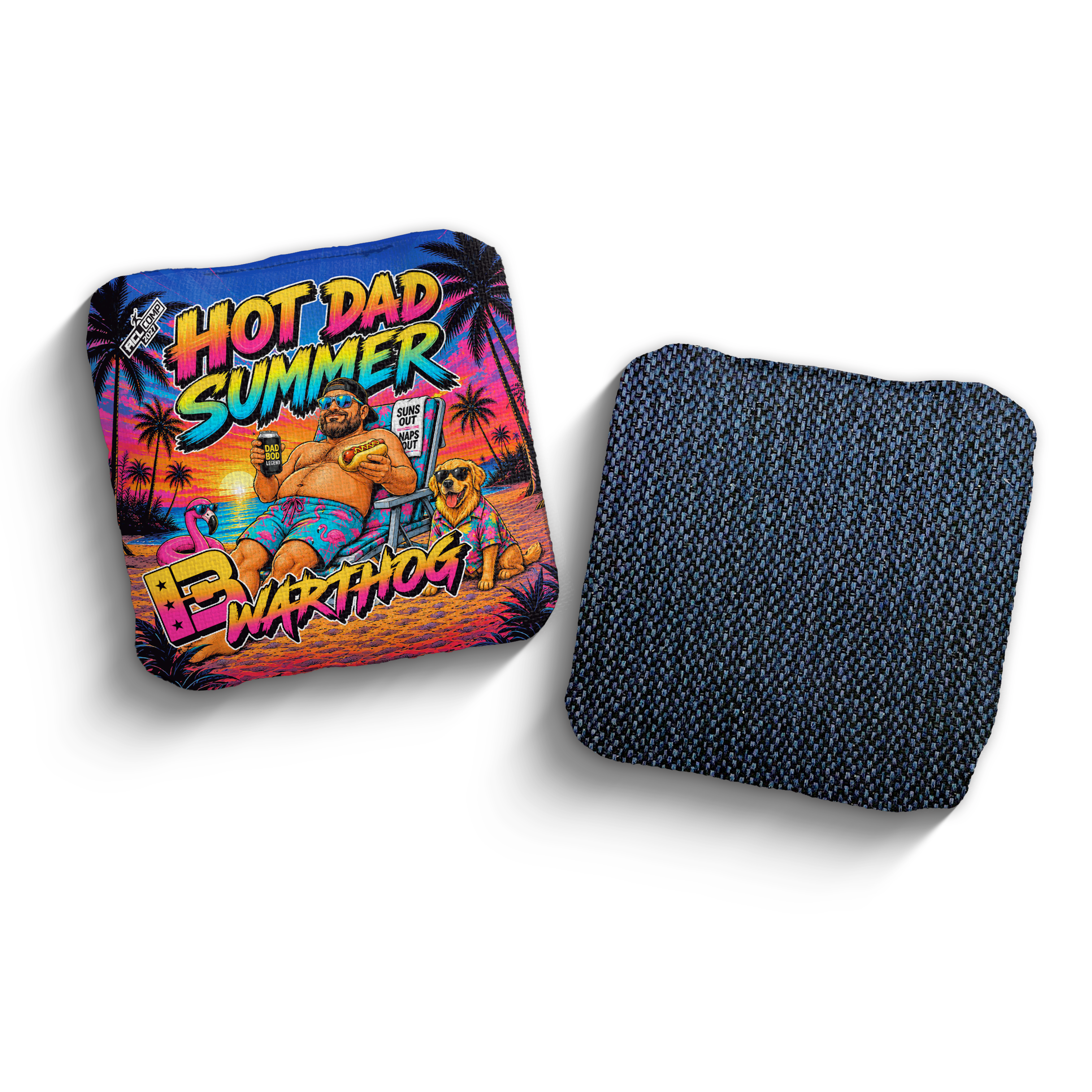 2027 Brotherhood Cornhole Warthog Hot Dad Summer Edition ACL Comp Stamped Cornhole Bags