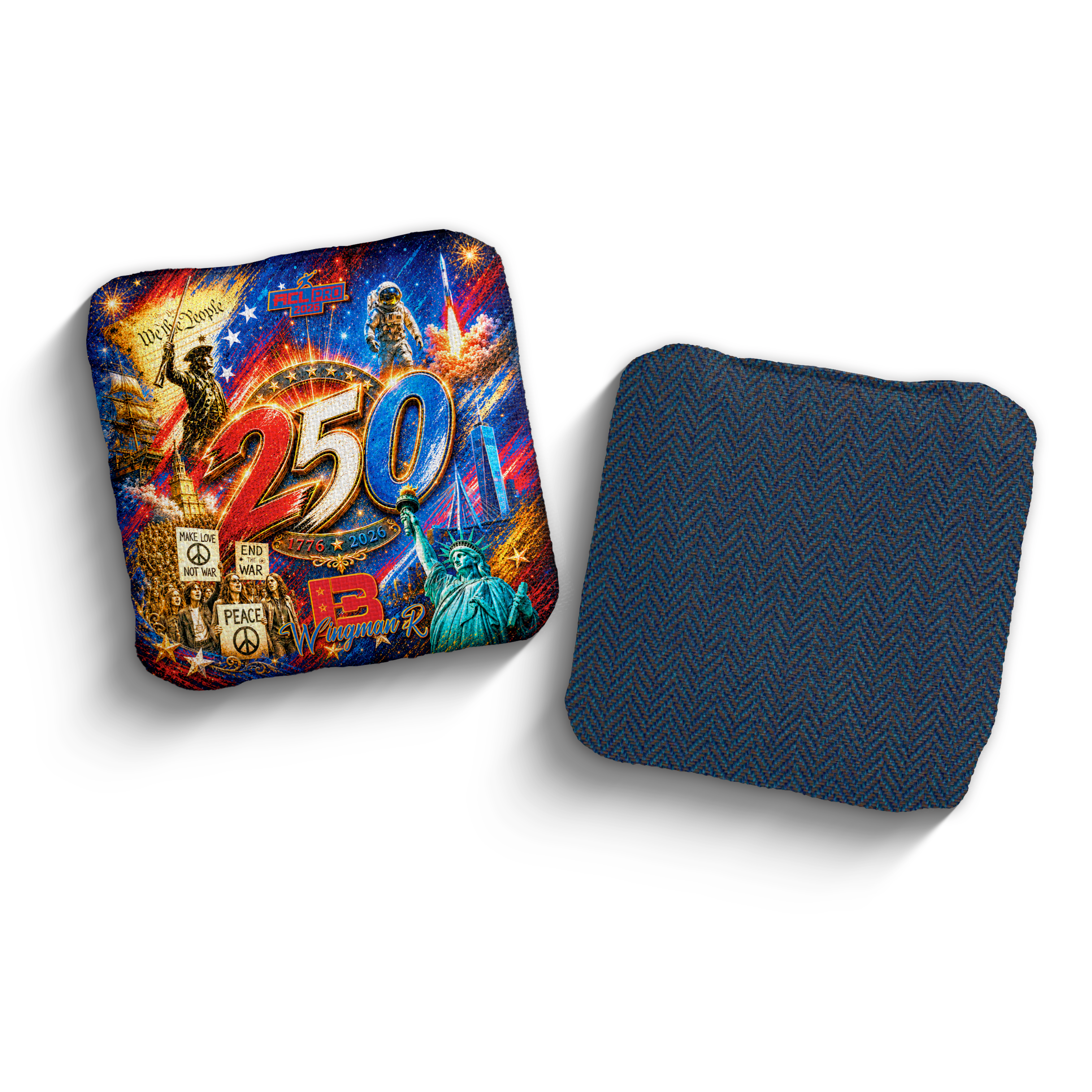 2026 Brotherhood Cornhole Wingman 250th Anniversary Edition ACL Pro Stamped Cornhole Bags