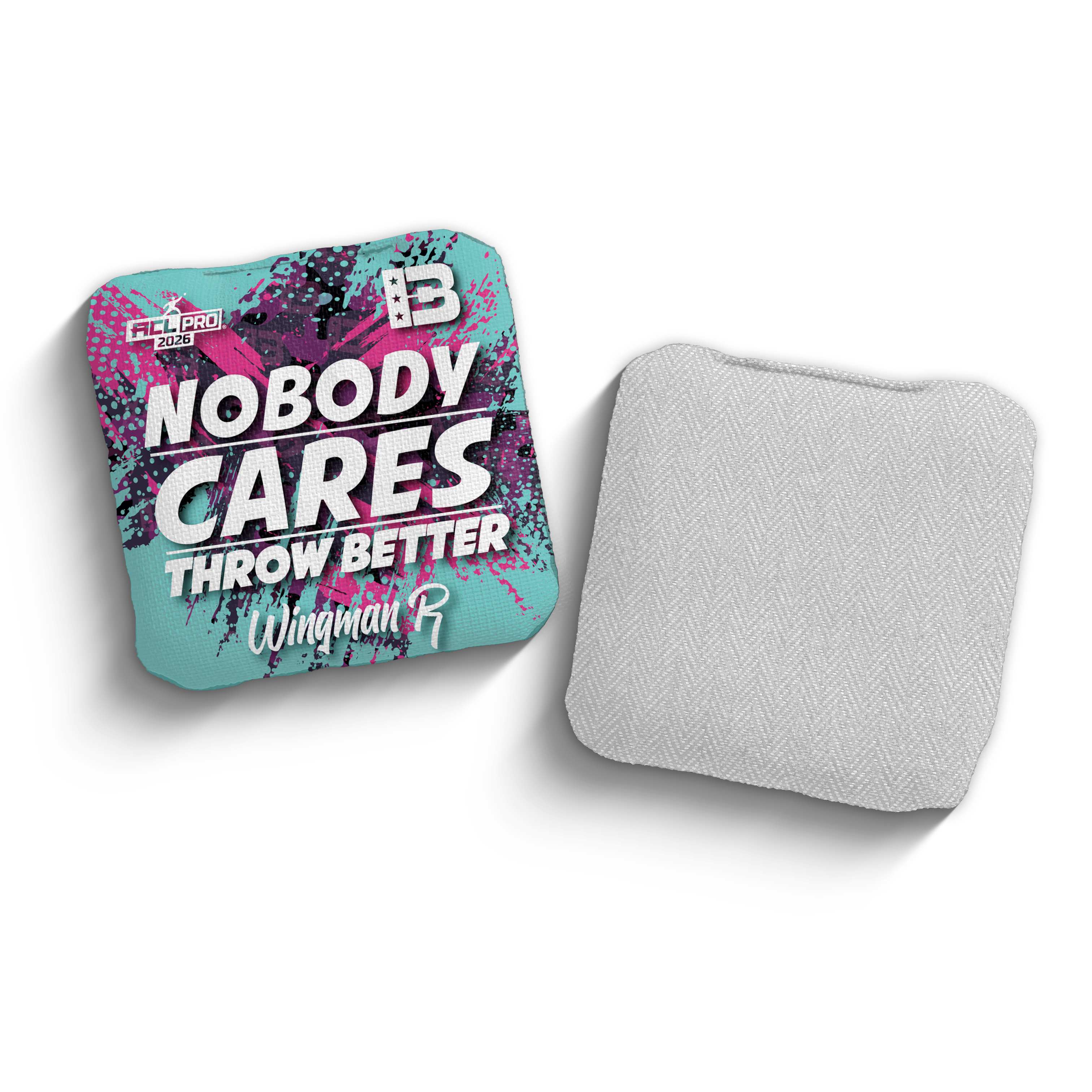 2026 Brotherhood Cornhole Wingman Nobody Cares Throw Better Edition ACL Pro Stamped Cornhole Bags - Brotherhood Cornhole