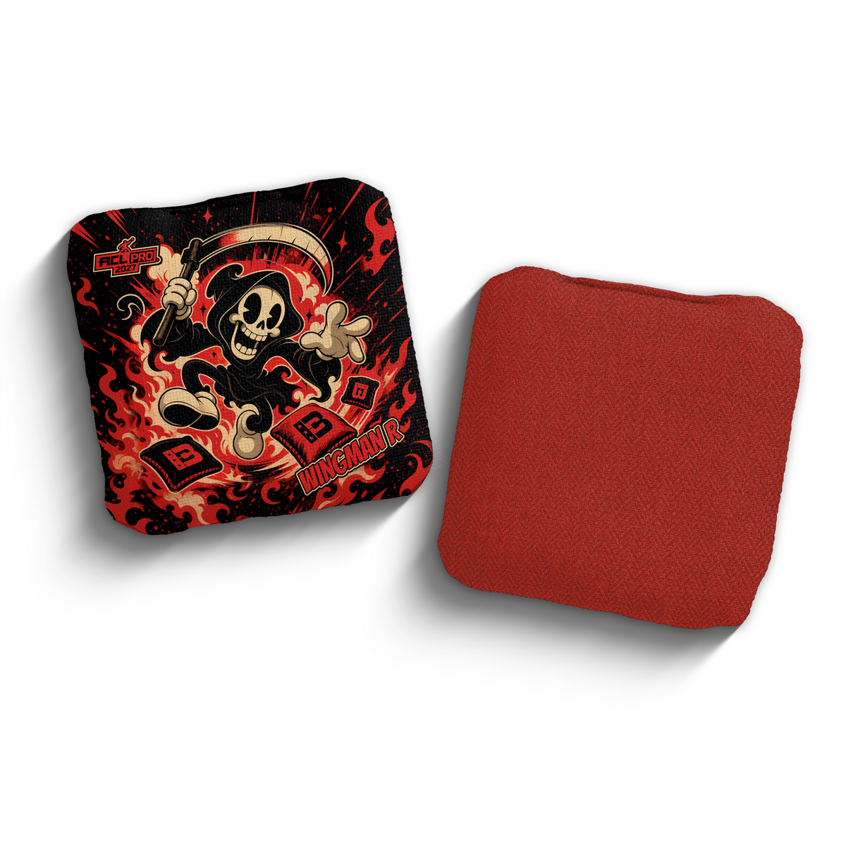 2027 Brotherhood Cornhole Wingman Reaper Parade Edition ACL Pro Stamped Cornhole Bags - Red