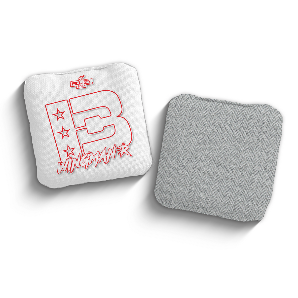 2027 Brotherhood Cornhole Wingman White Outline Edition ACL Pro Stamped Cornhole Bags