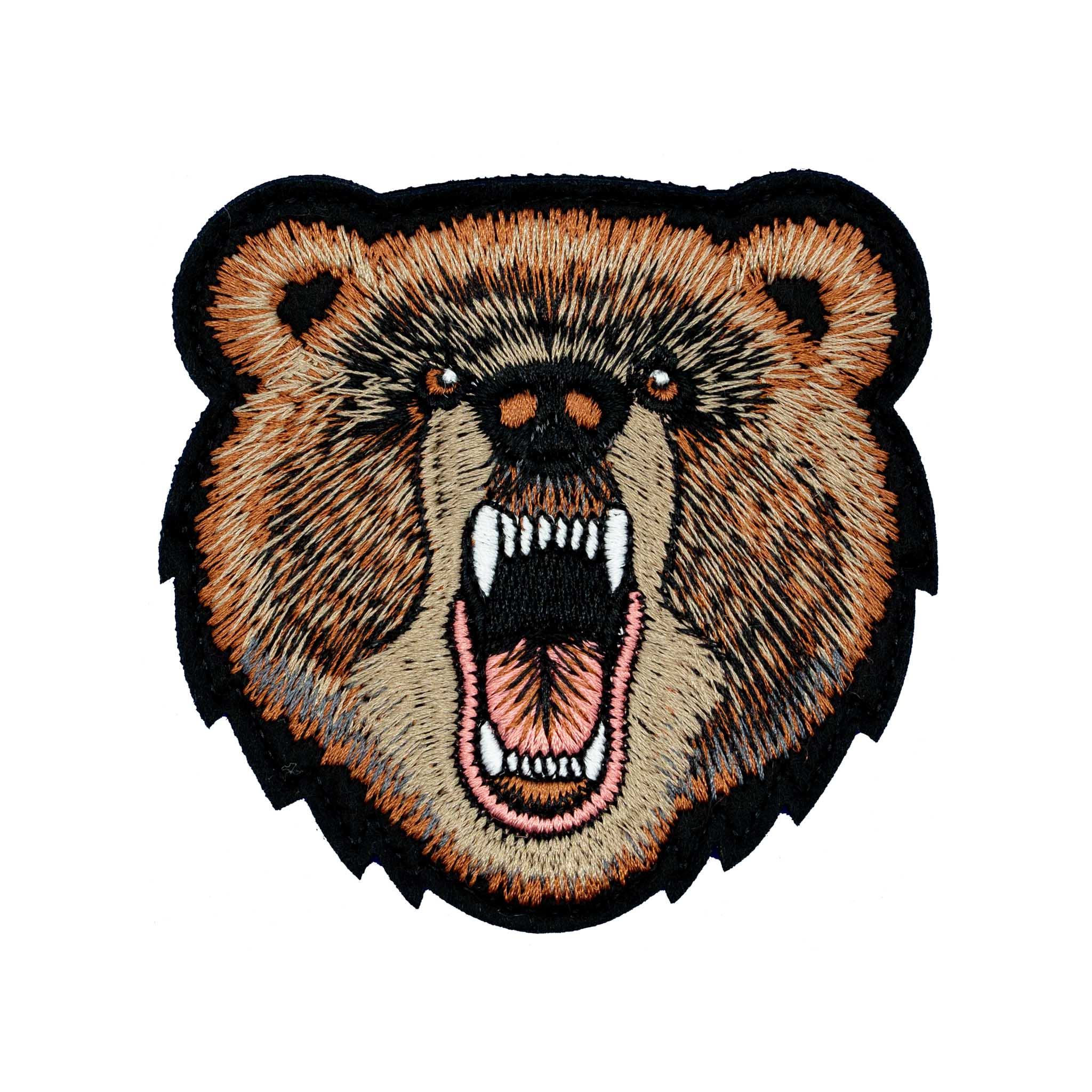 Bear Embroidered Velcro Patch - Brotherhood Cornhole