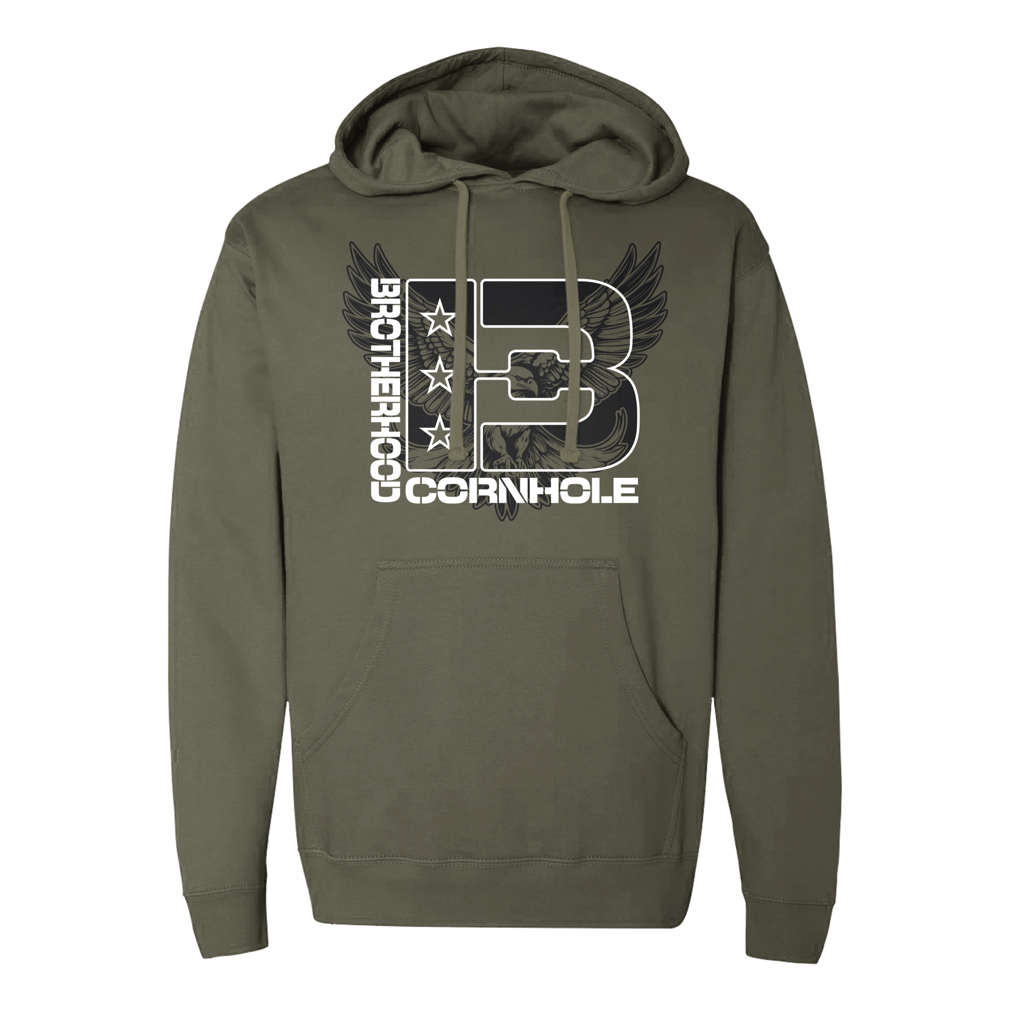 Brotherhood Cornhole Eagle Logo Hoodie - Brotherhood Cornhole
