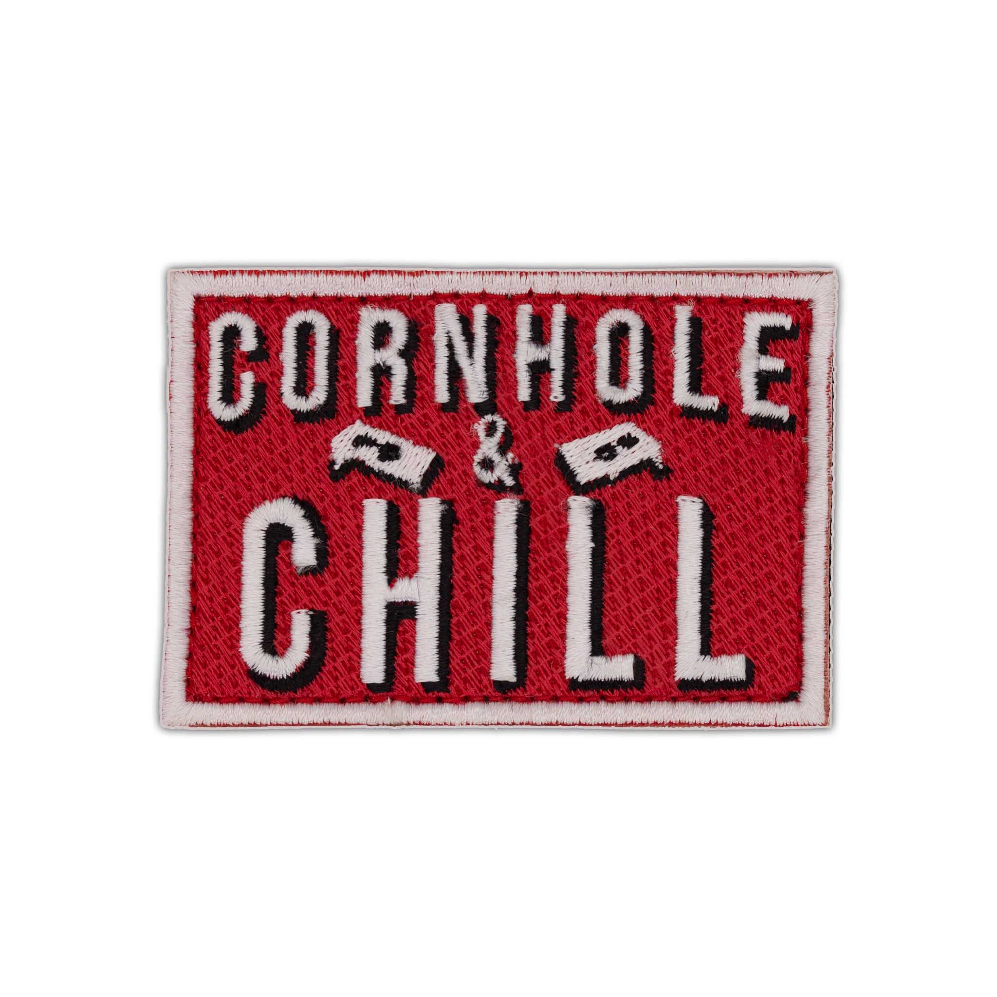 "Cornhole and Chill" (Netflix) Embroidered Velcro Patch - Brotherhood Cornhole