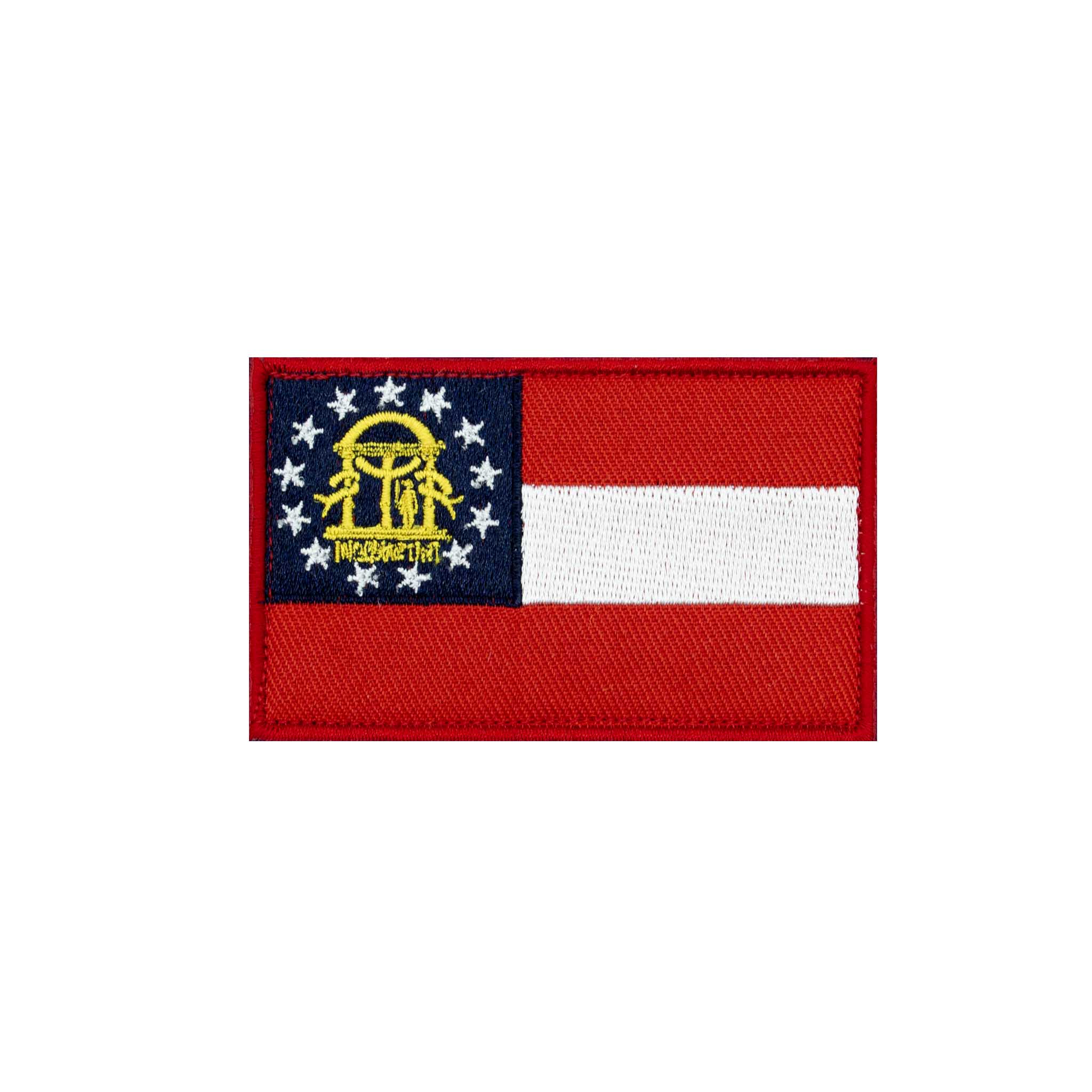"Georgia State Flag" Embroidered Velcro Patch - Brotherhood Cornhole