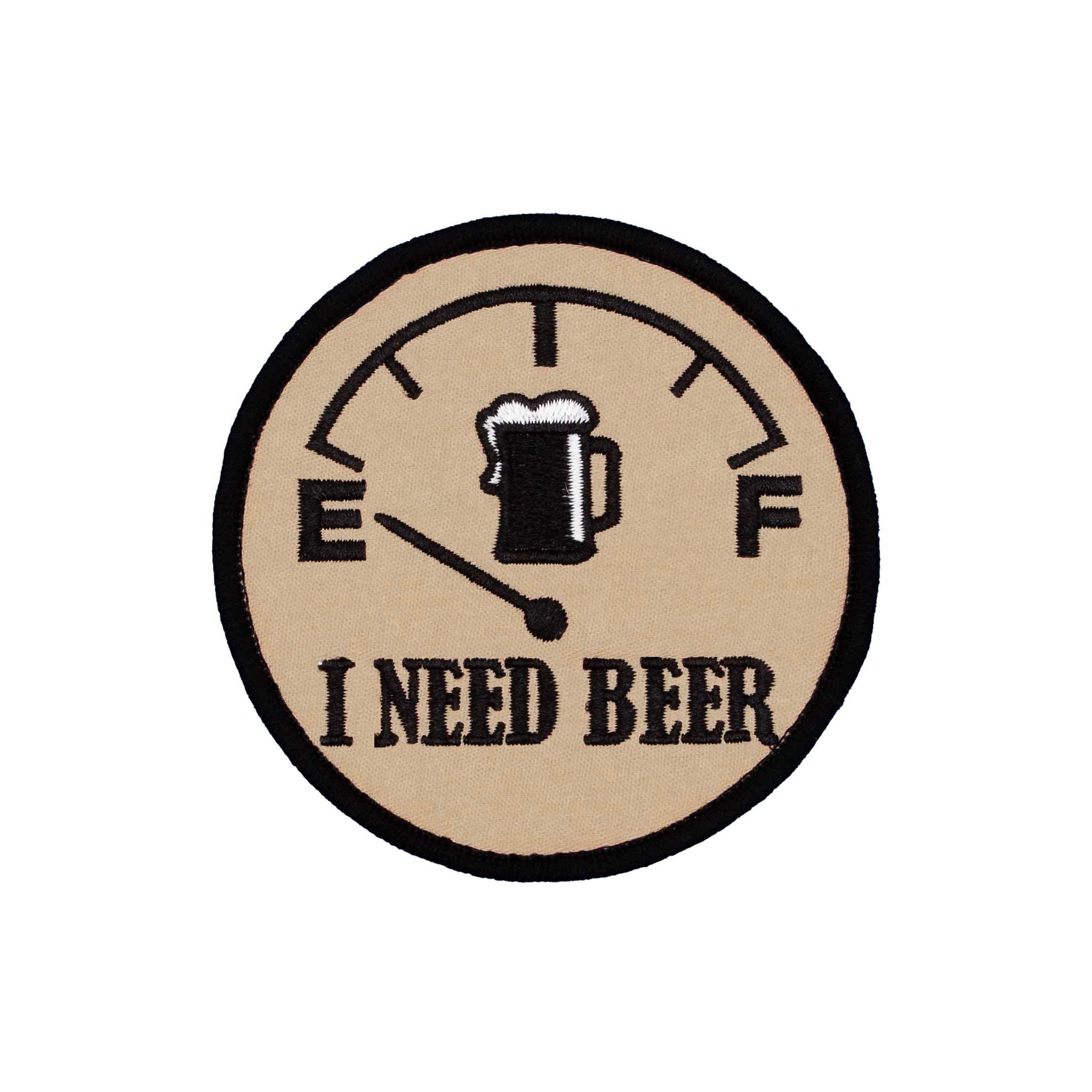 "I Need Beer" Embroidered Velcro Patch - Brotherhood Cornhole