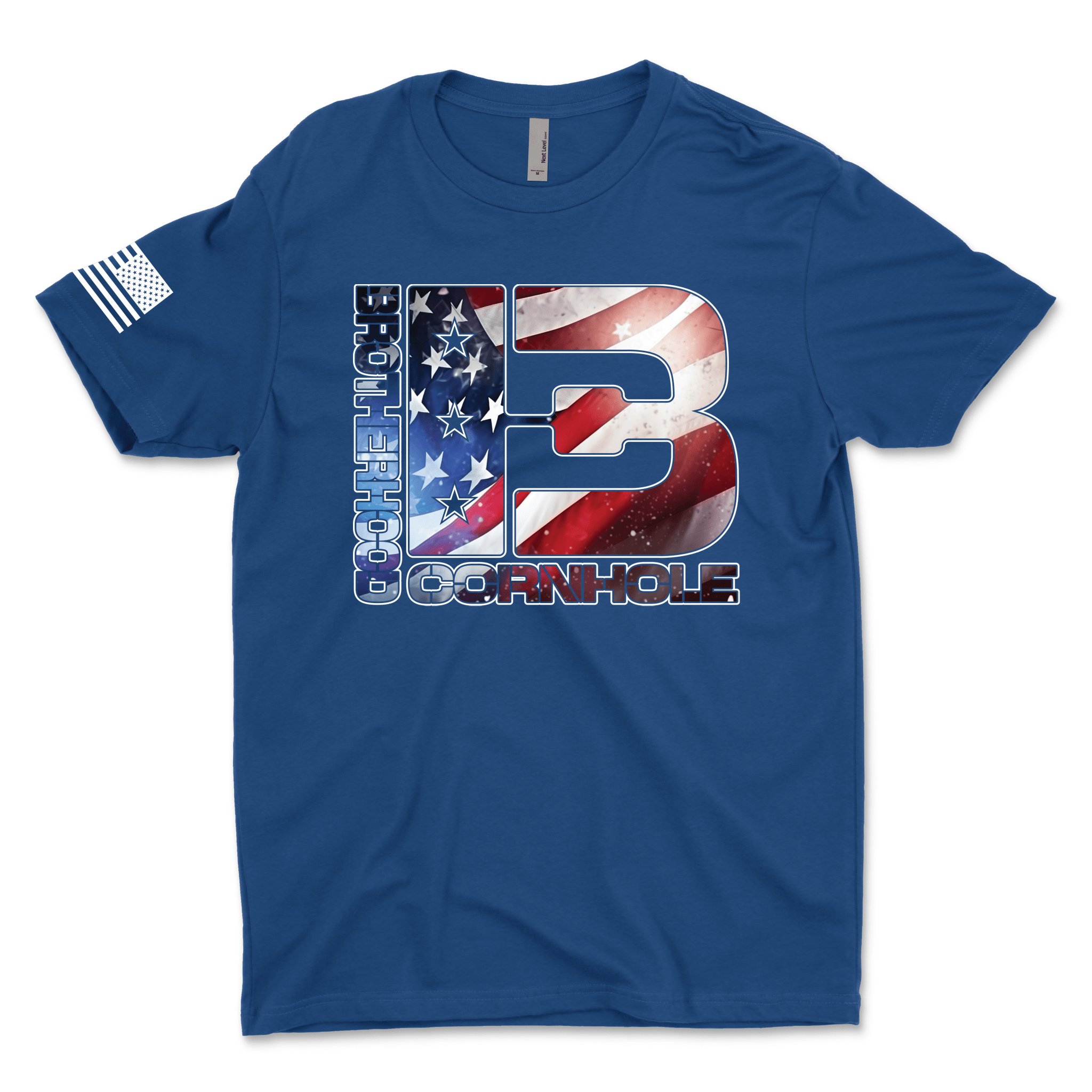 Men's BC American Flag Logo T-Shirt - Brotherhood Cornhole