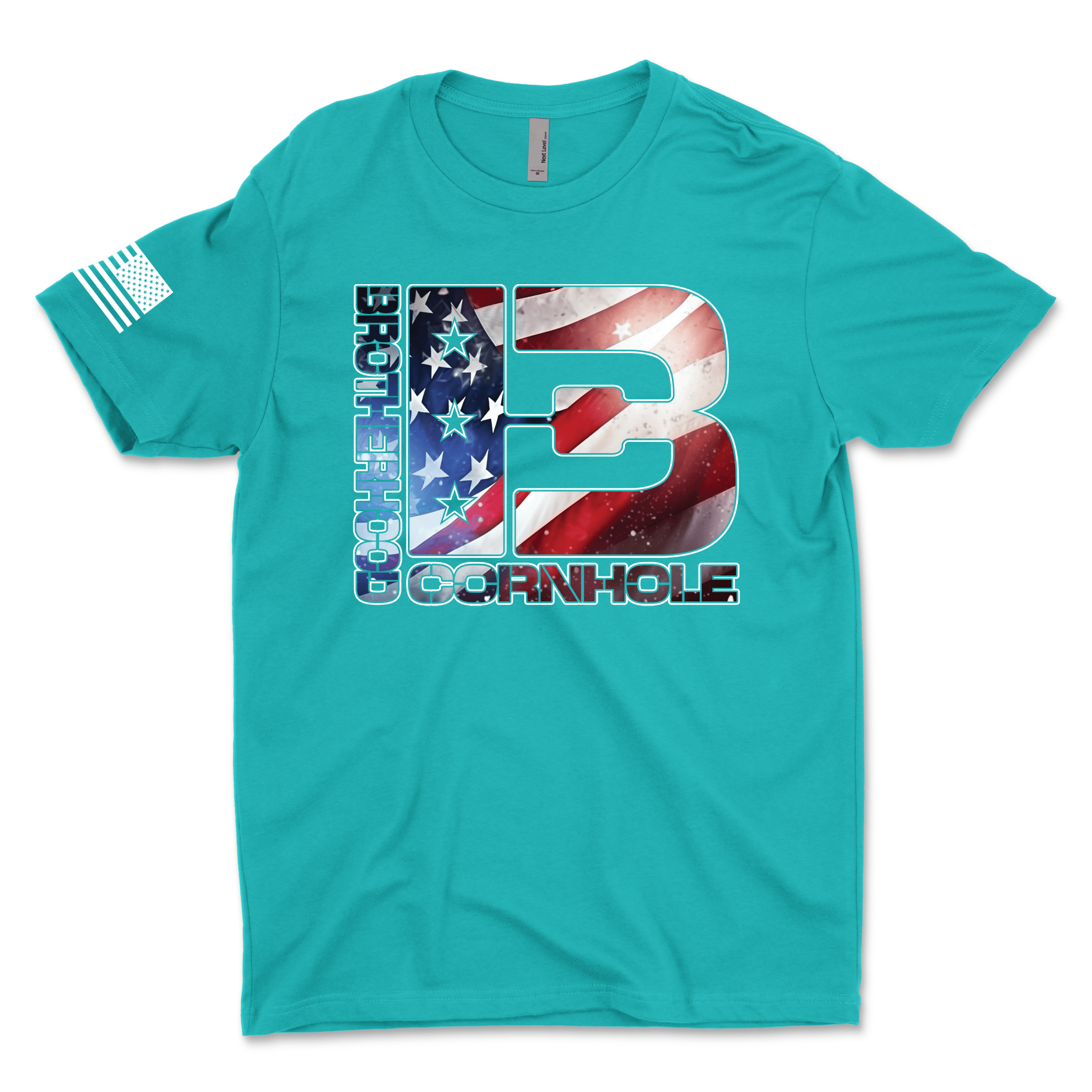 Men's BC American Flag Logo T-Shirt - Brotherhood Cornhole