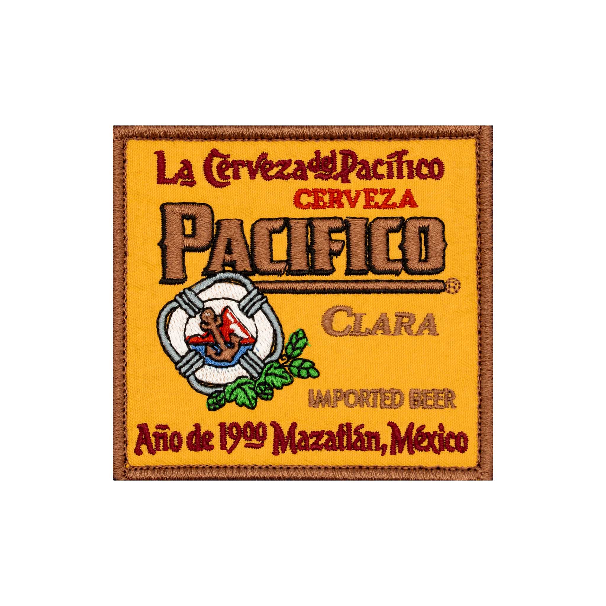 "Pacifico Clara" Beer Logo Embroidered Velcro Patch - Brotherhood Cornhole
