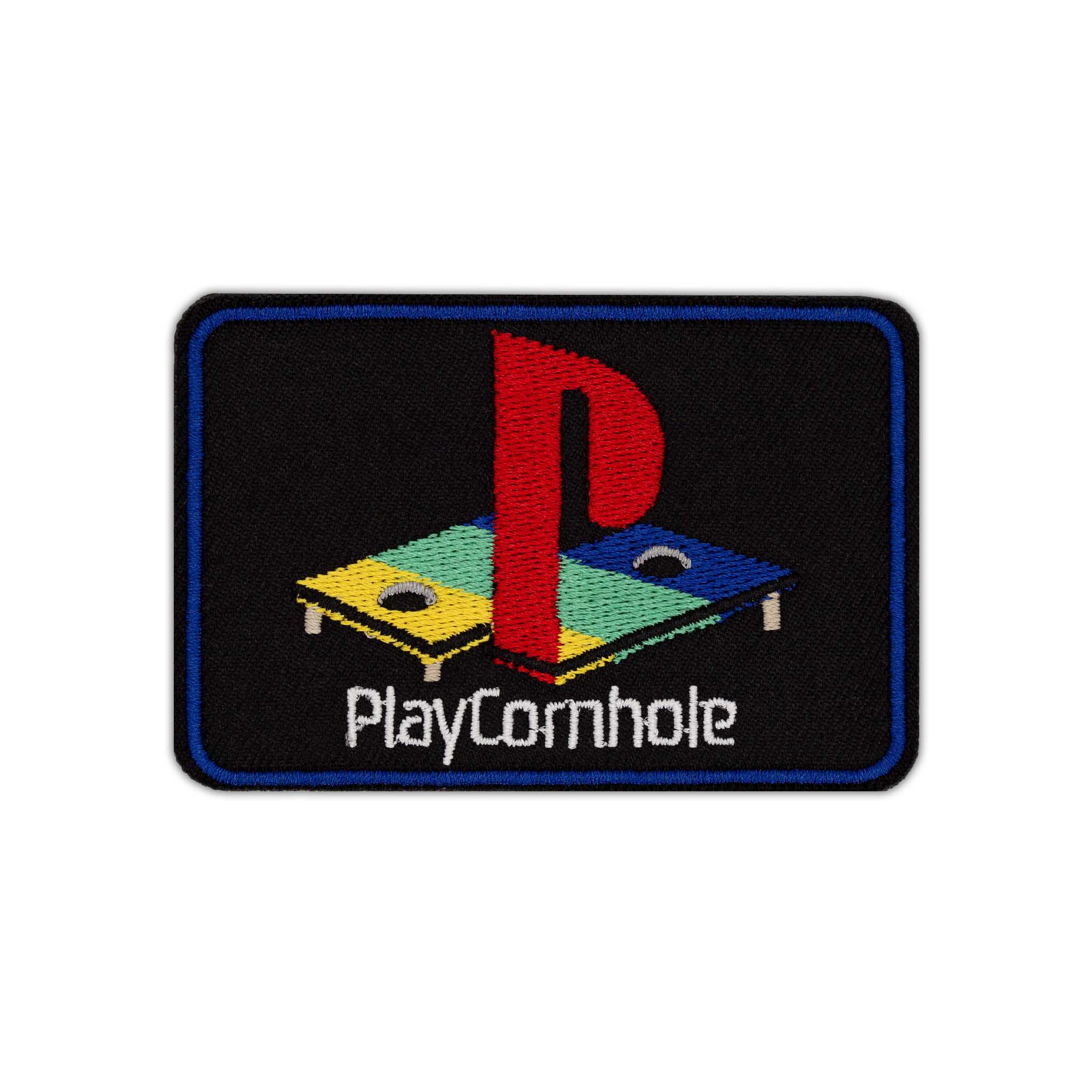 "PlayCornhole" (PlayStation) Embroidered Velcro Patch - Brotherhood Cornhole