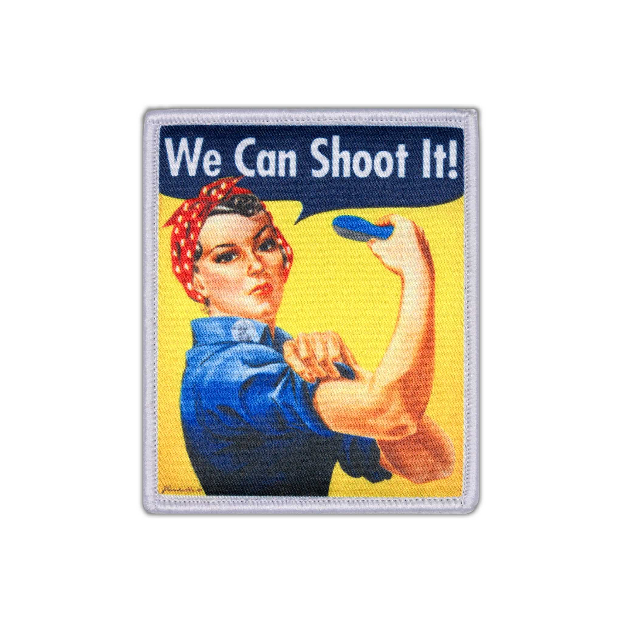 "We Can Shoot It" Rosie The Riveter Embroidered Velcro Patch - Brotherhood Cornhole